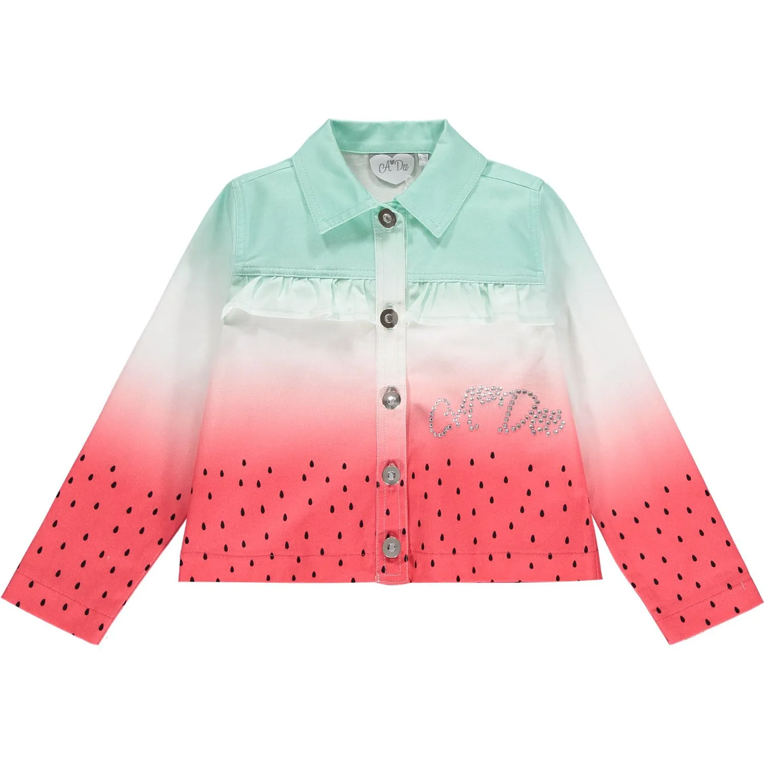 A DEE - Emma Ombré Denim Jacket- Mint