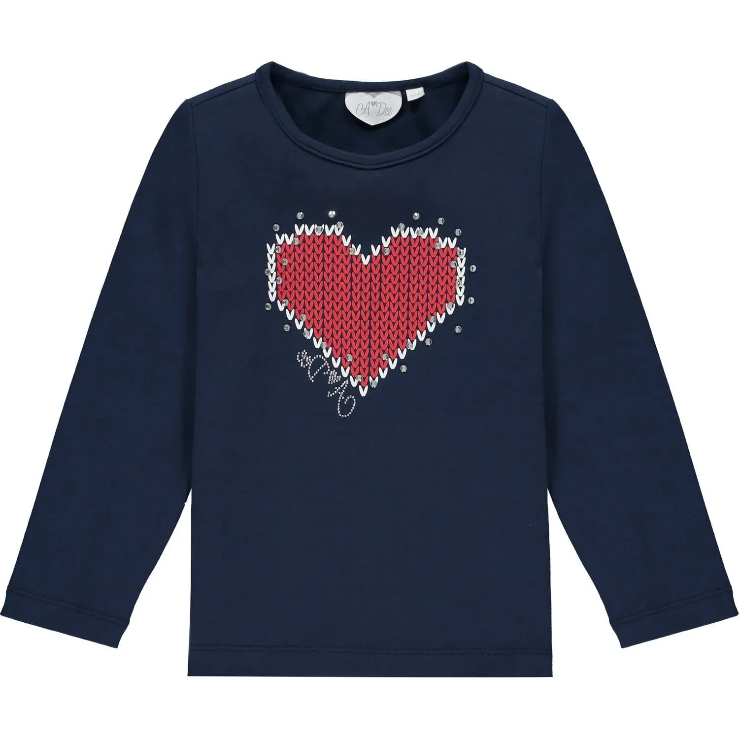 A DEE - Knitted Heart Skort Set - Navy