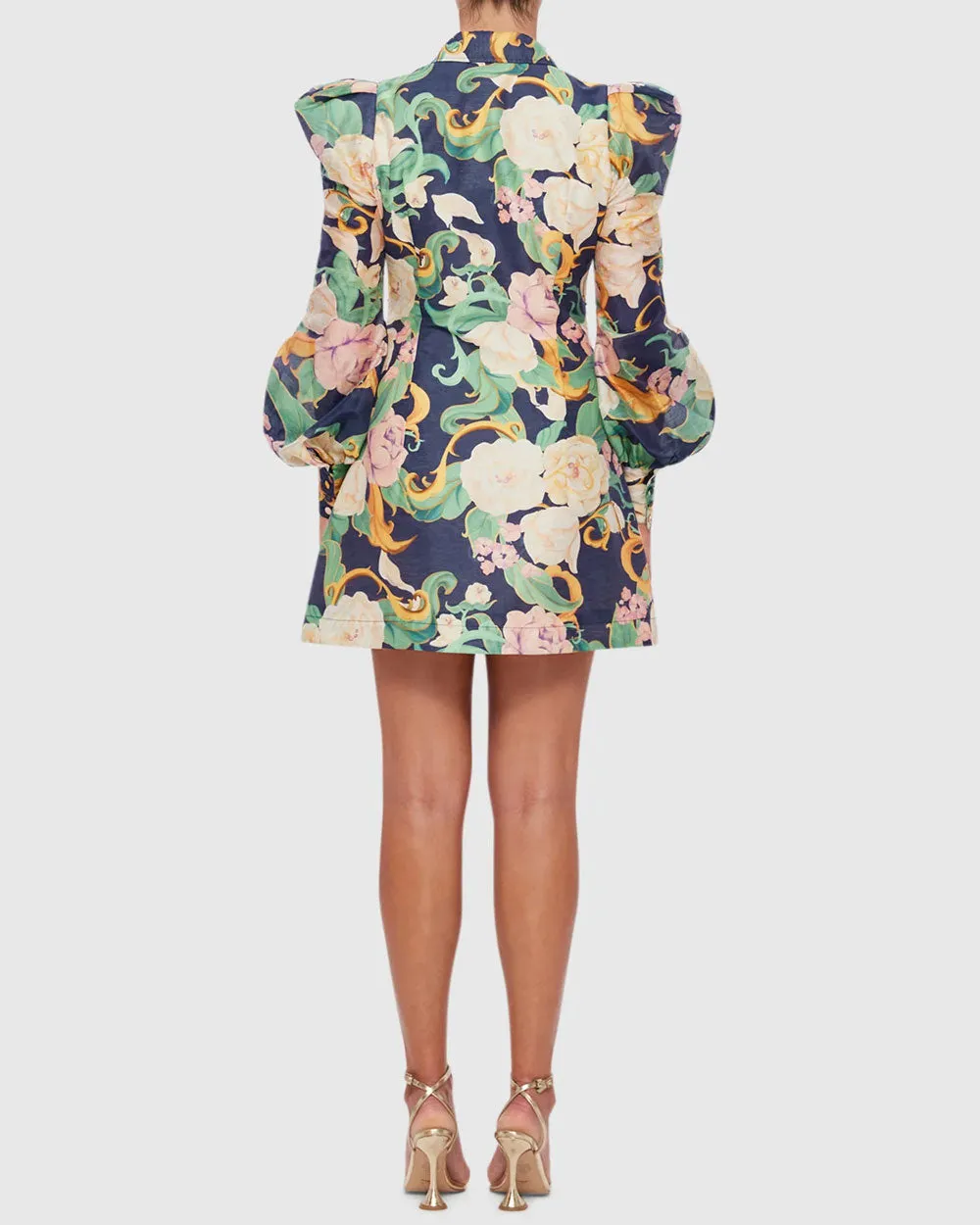 Adorn Print in Virtue Lana Structured Shoulder Mini Dress