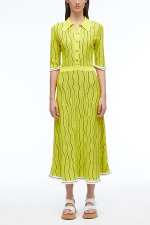 Art Nouveau Jacquard Polo Dress