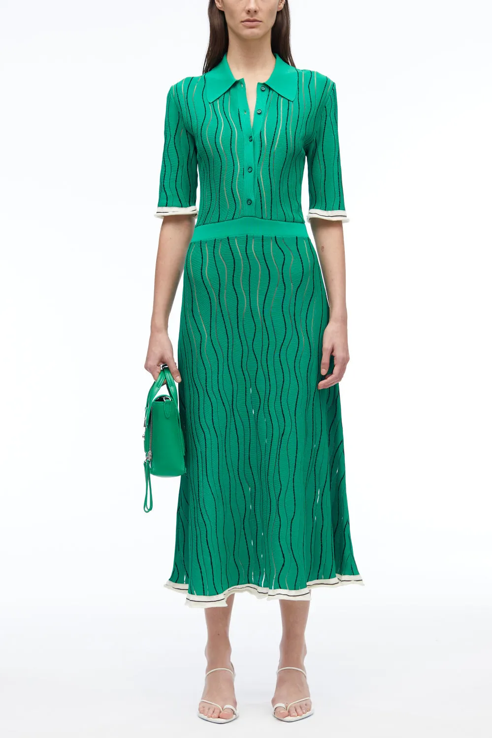 Art Nouveau Jacquard Polo Dress