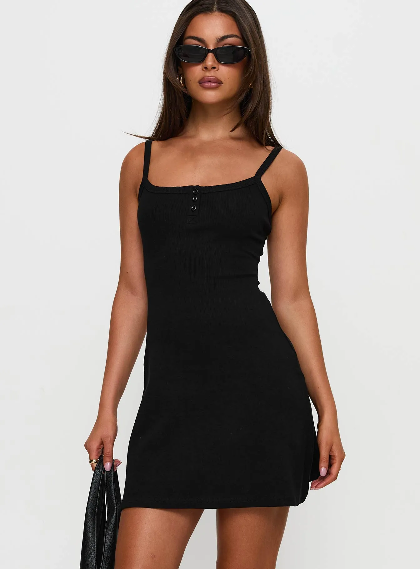 Baseline Rib Mini Dress Black