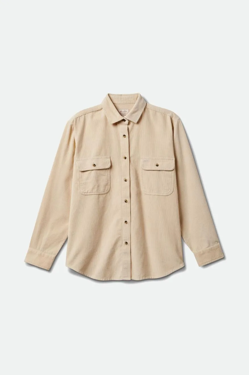 Bowery Boyfriend Corduroy Overshirt - Whitecap