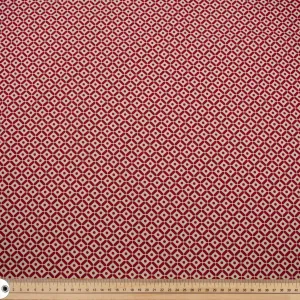 Crimson Diamonds Cotton Canvas Print