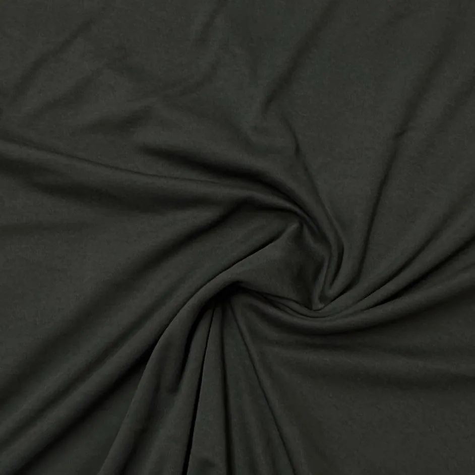 Deep Gray Cotton Interlock Fabric