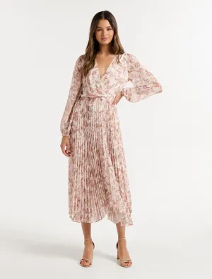 Destiny Pleated Midi Dress