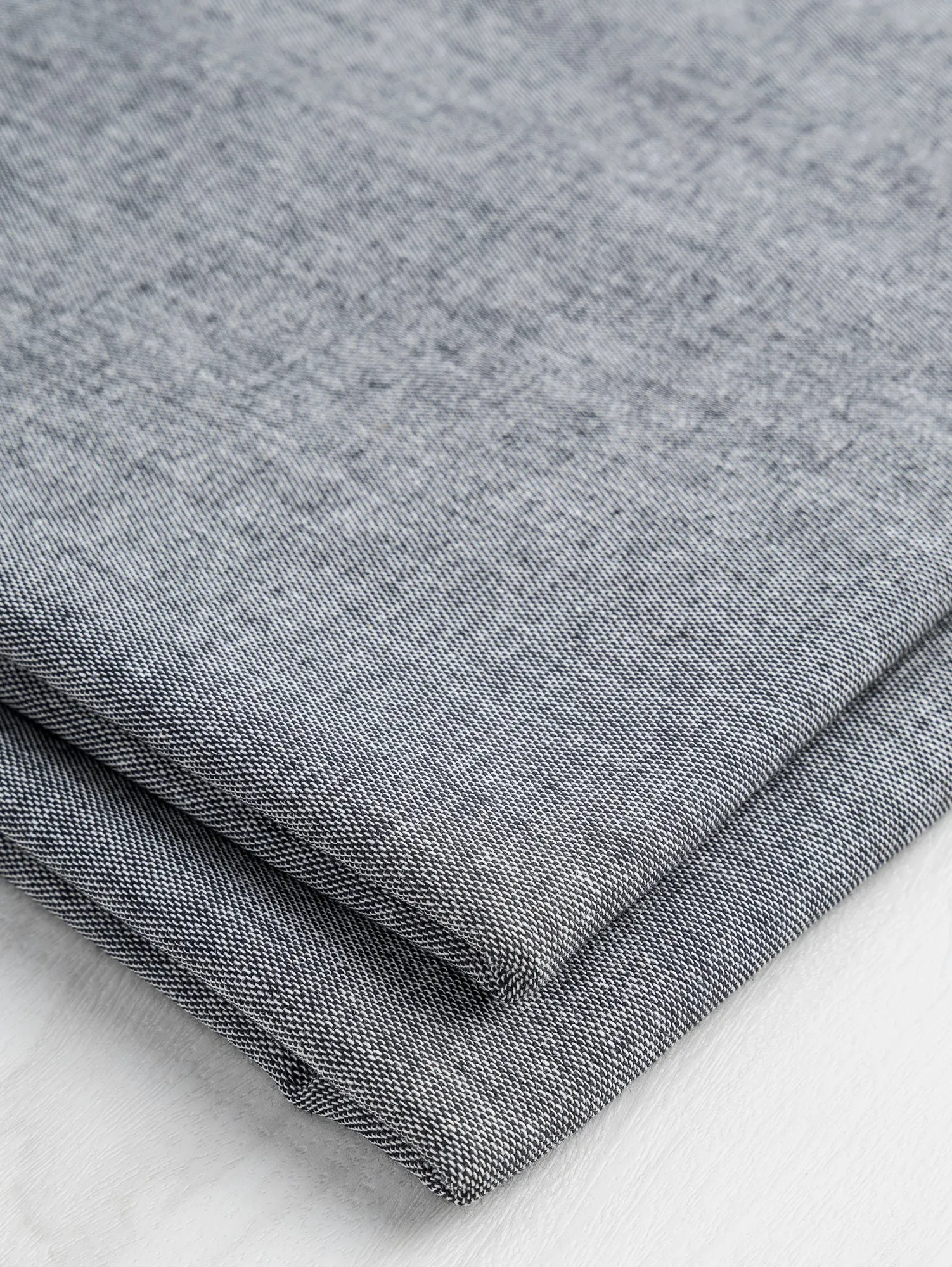 Eco Cotton Blend Chambray - Black