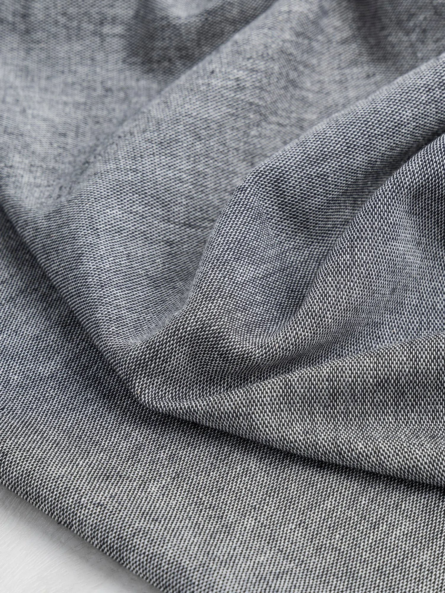 Eco Cotton Blend Chambray - Black