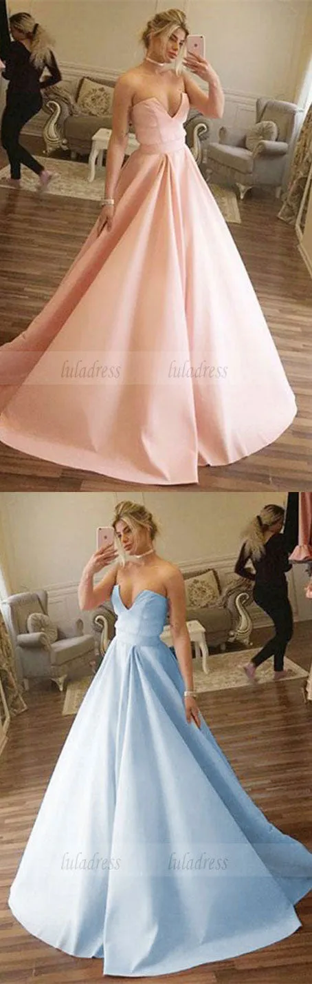 elegant ball gown,unique satin party dresses