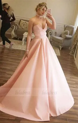 elegant ball gown,unique satin party dresses