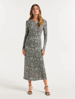 Elle Long Sleeve Midi Dress