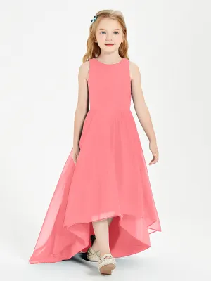 Exquisite Asymmetrical Junior Bridesmaid Dresses Scoop Neck Watermelon