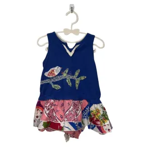 Floral Applique Dress w/ Bloomers