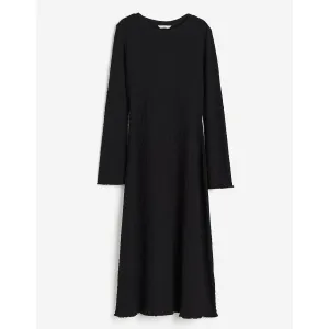 H&M Textured Jersey Dress, black