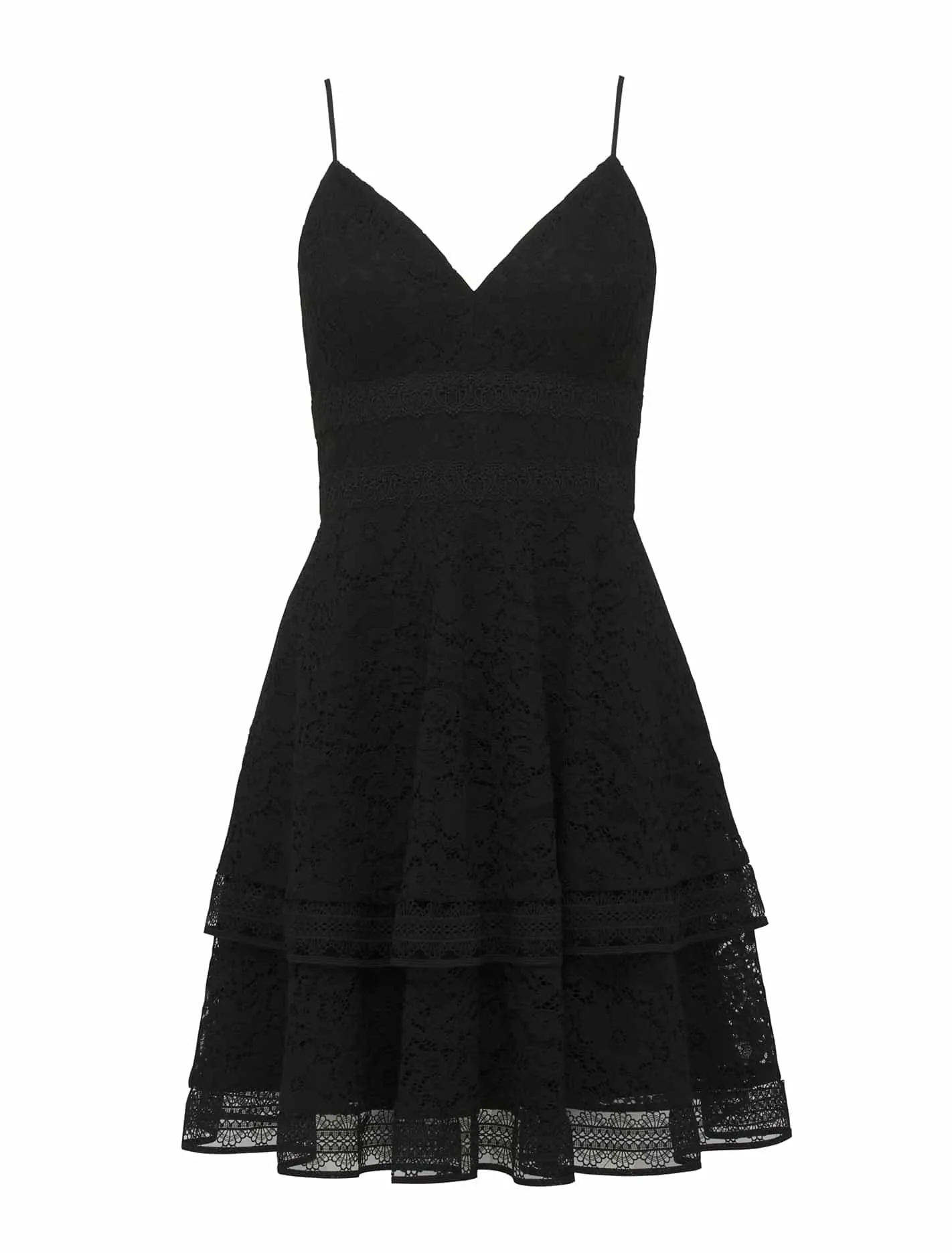 Isabel Tiered Lace Mini Dress