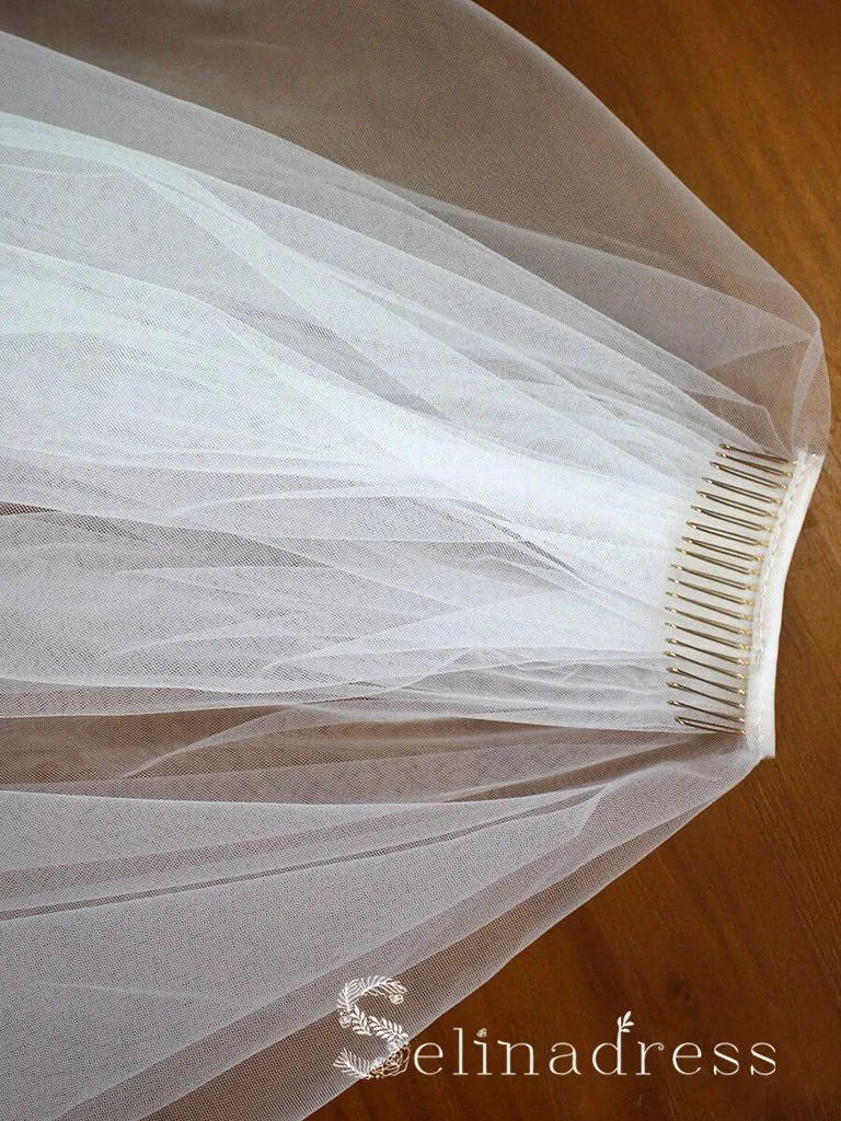 Ivory Tulle Wedding Veils Bridal Cathedral Veil ALC014