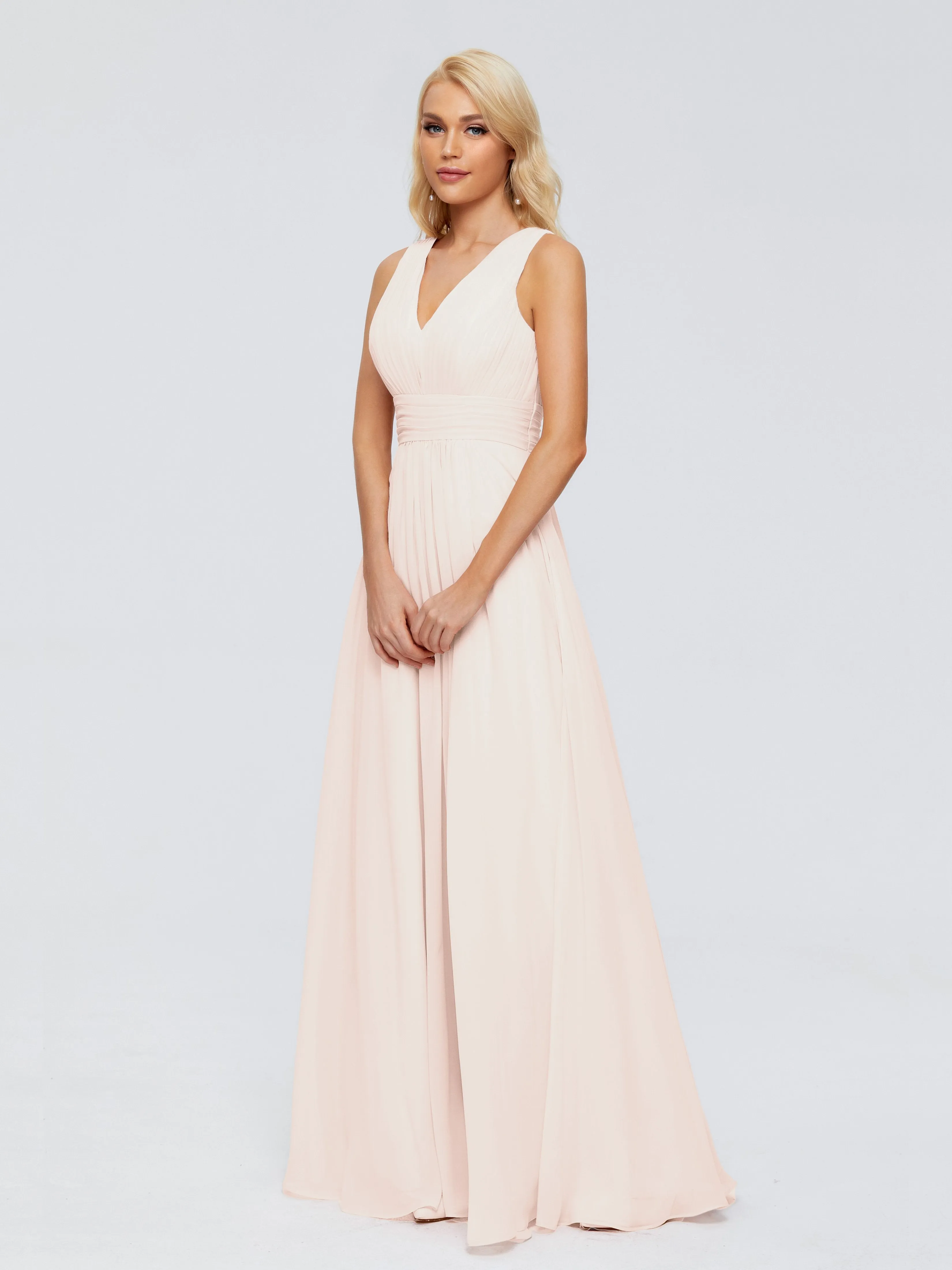 Juliana Modest A-line Chiffon Bridesmaid Dresses