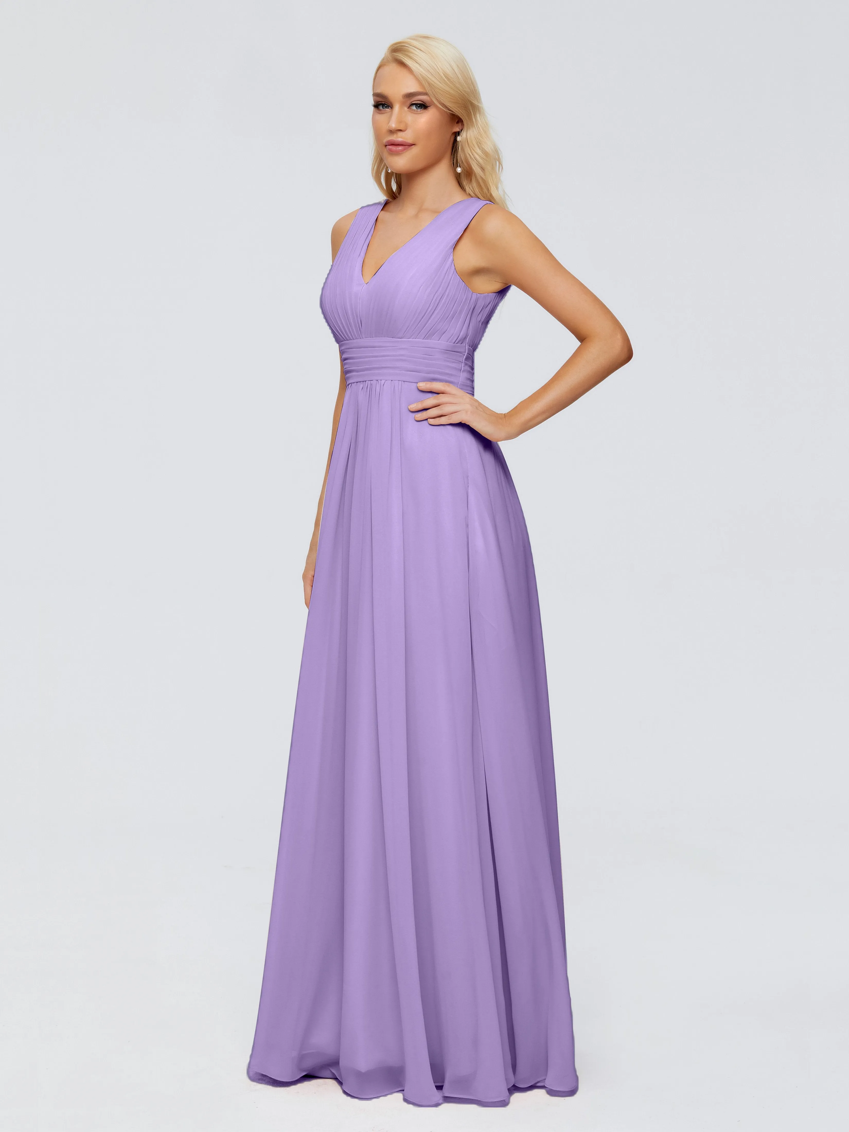 Juliana Modest A-line Chiffon Bridesmaid Dresses