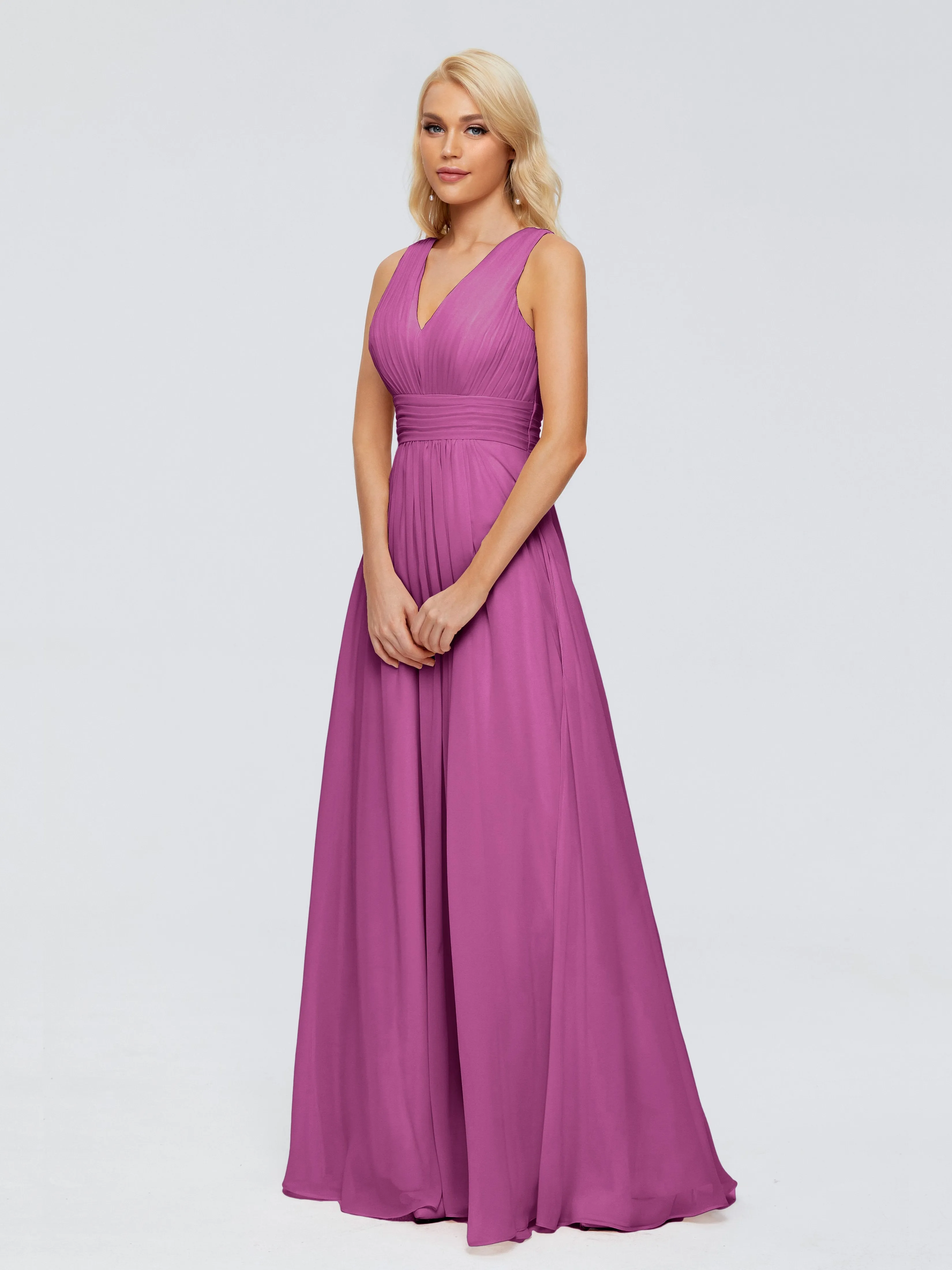 Juliana Modest A-line Chiffon Bridesmaid Dresses