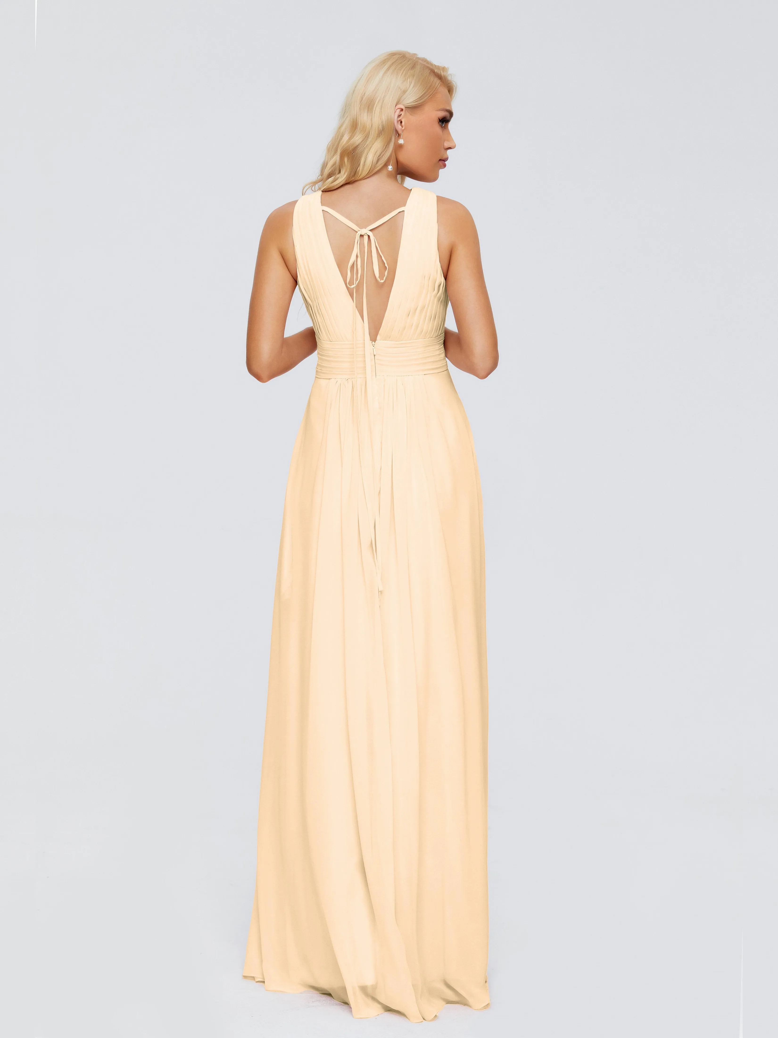 Juliana Modest A-line Chiffon Bridesmaid Dresses