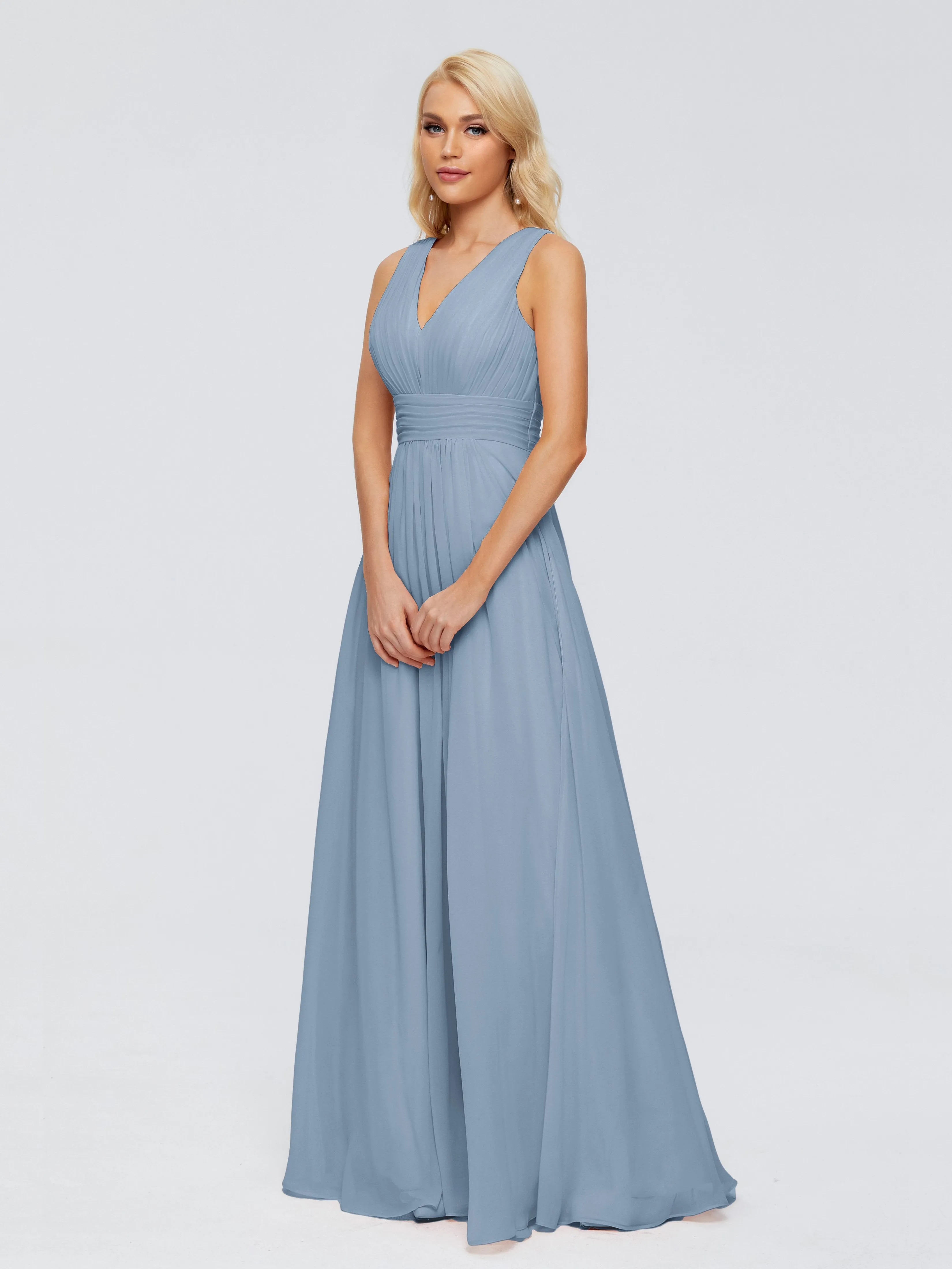 Juliana Modest A-line Chiffon Bridesmaid Dresses