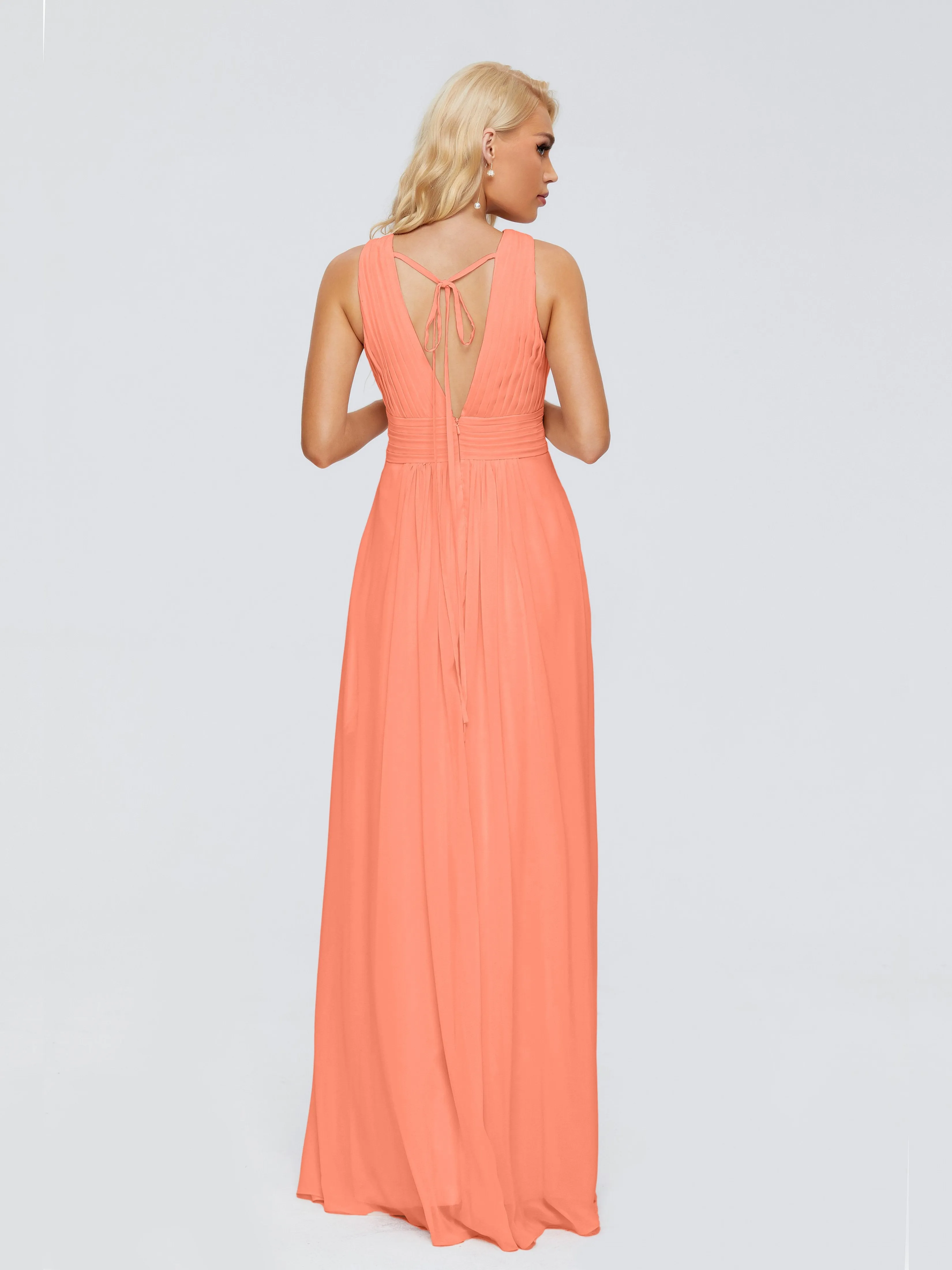 Juliana Modest A-line Chiffon Bridesmaid Dresses