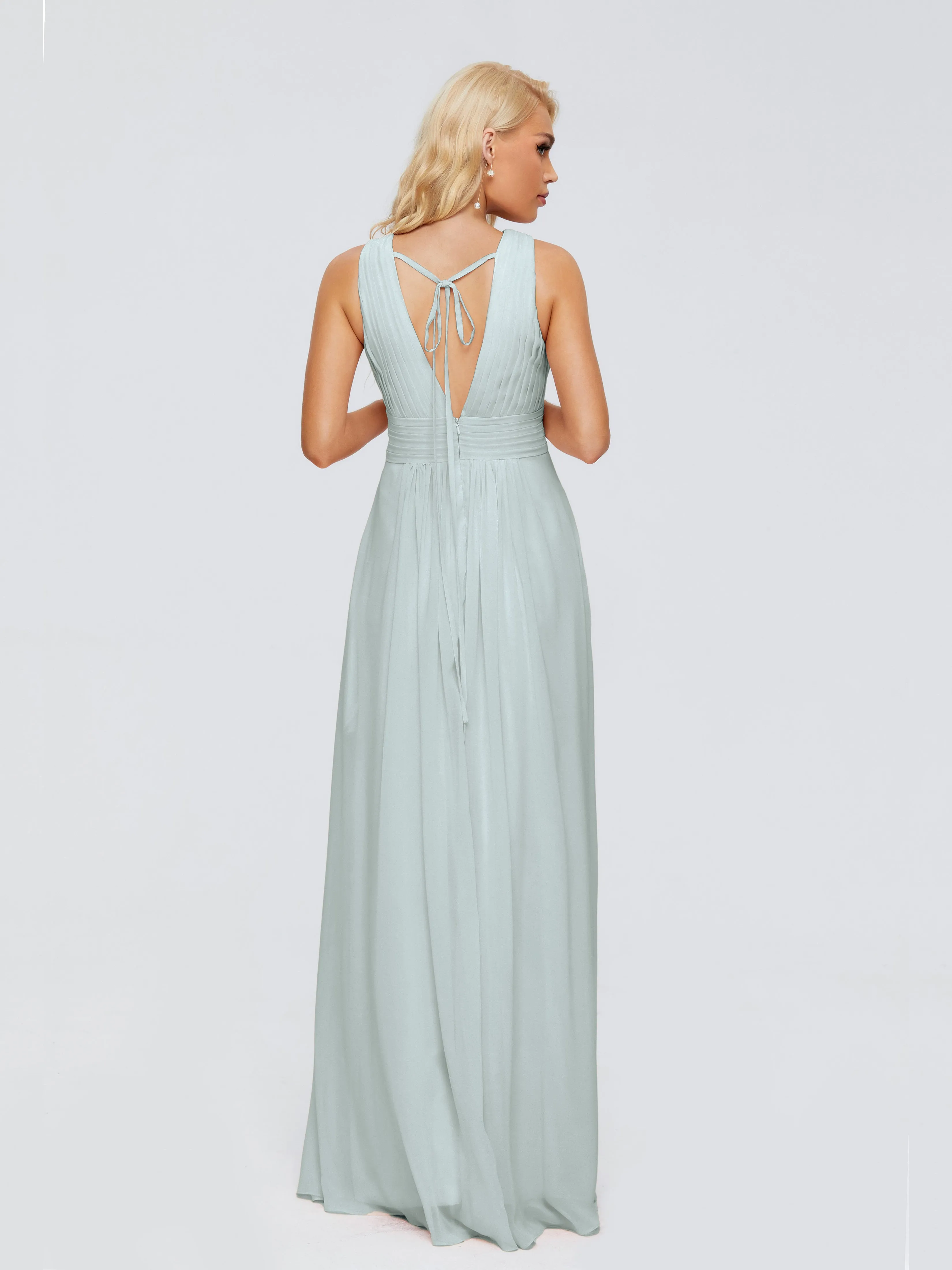 Juliana Modest A-line Chiffon Bridesmaid Dresses