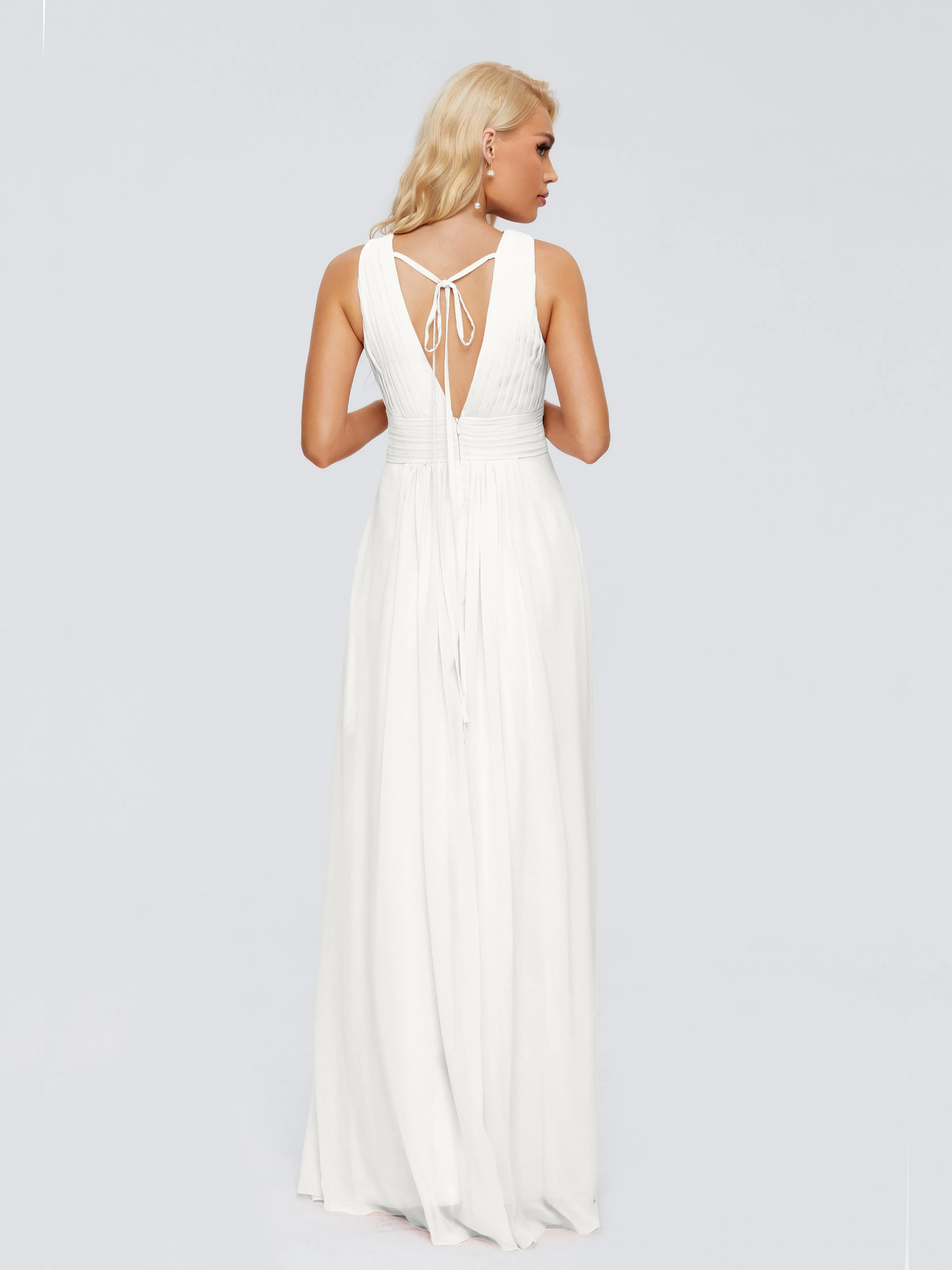 Juliana Modest A-line Chiffon Bridesmaid Dresses