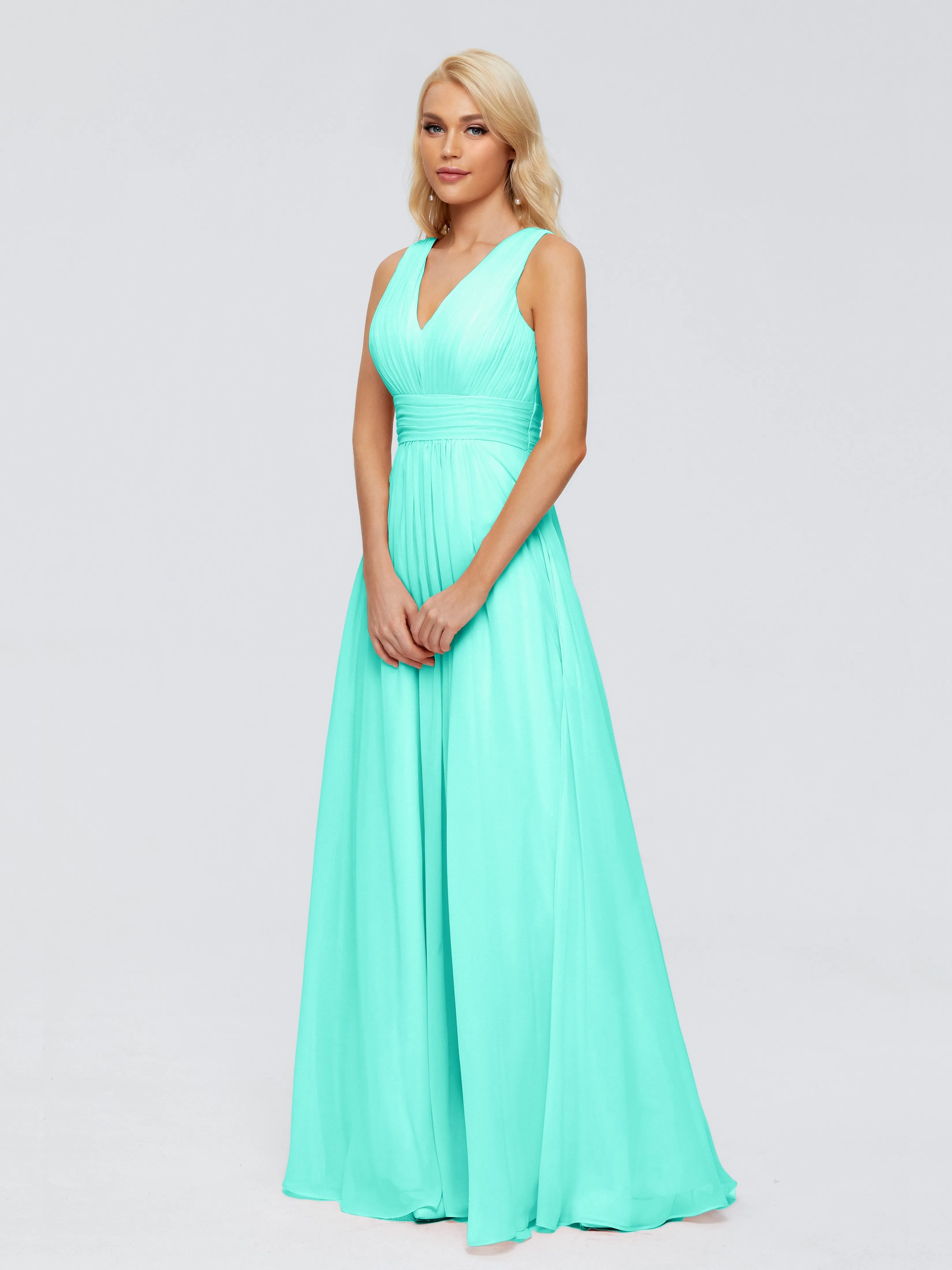 Juliana Modest A-line Chiffon Bridesmaid Dresses