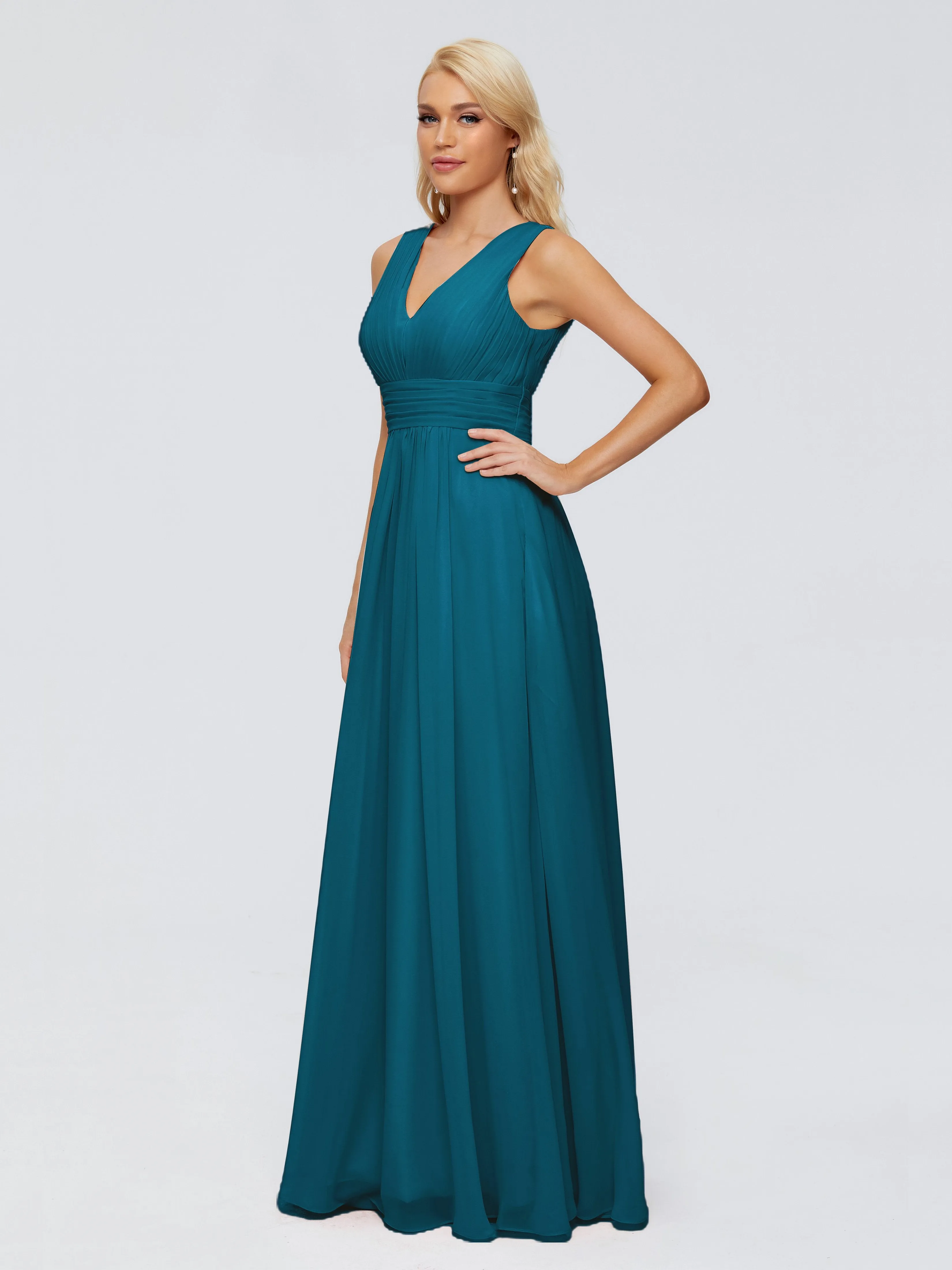 Juliana Modest A-line Chiffon Bridesmaid Dresses