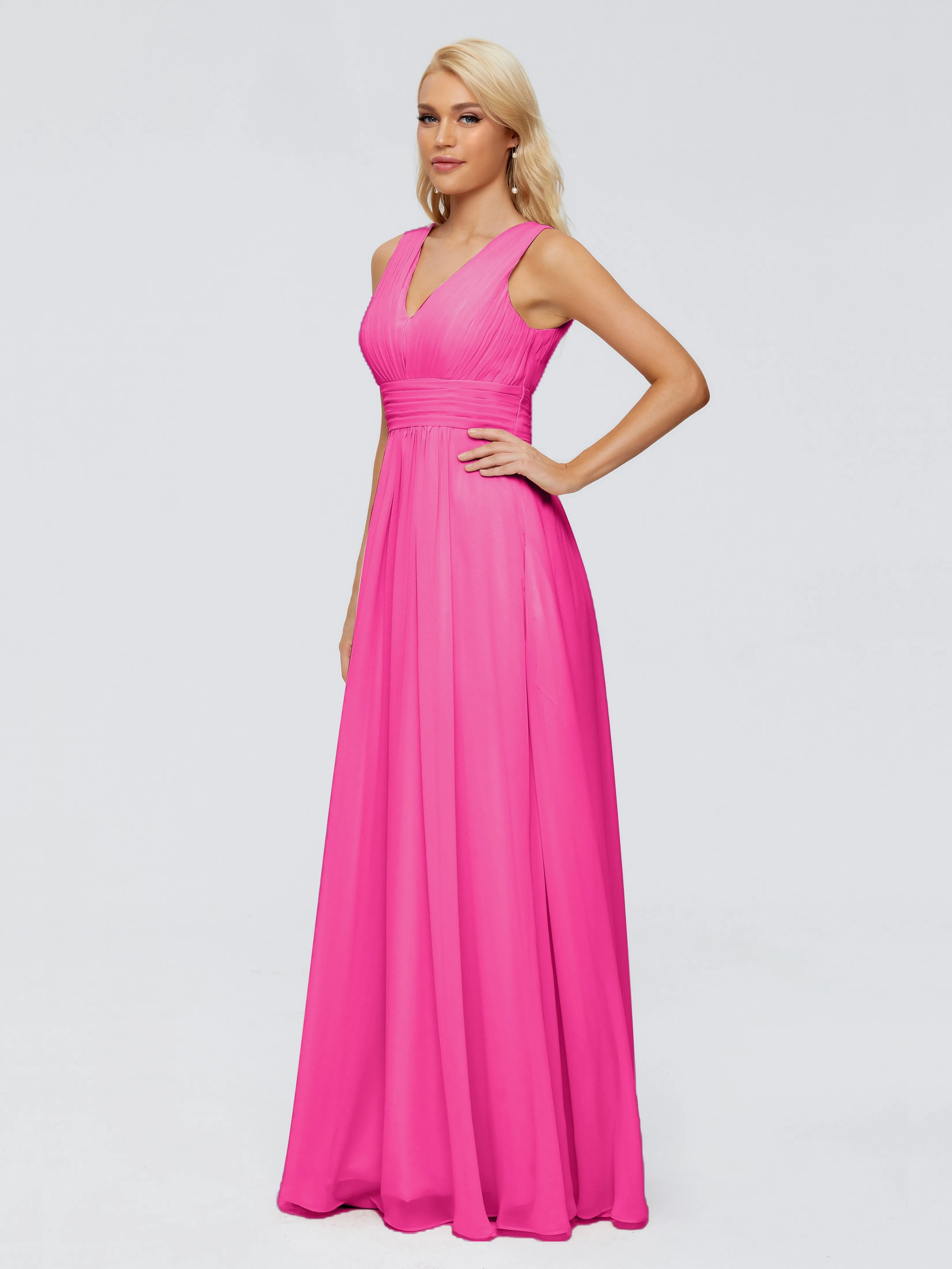 Juliana Modest A-line Chiffon Bridesmaid Dresses