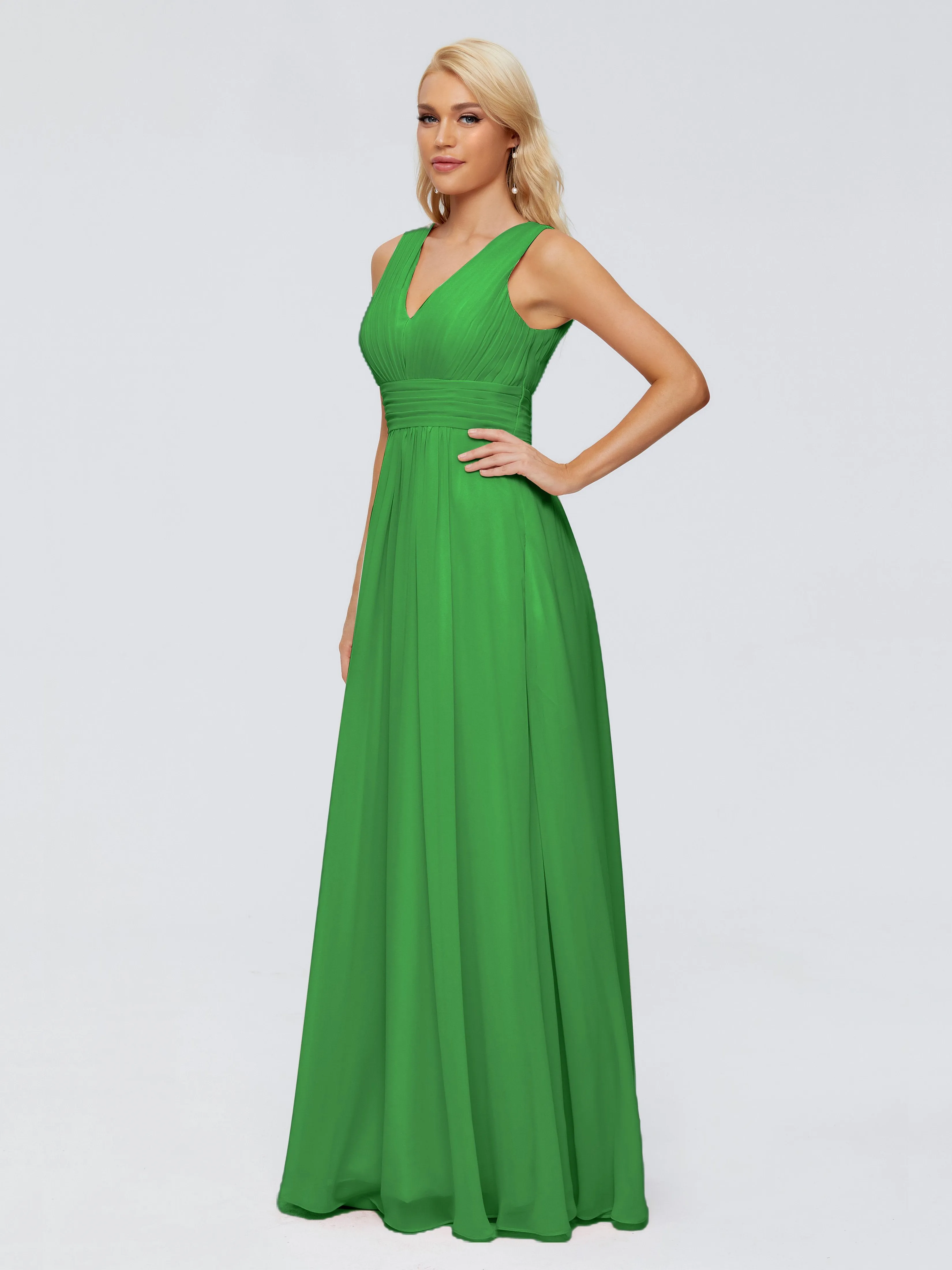 Juliana Modest A-line Chiffon Bridesmaid Dresses