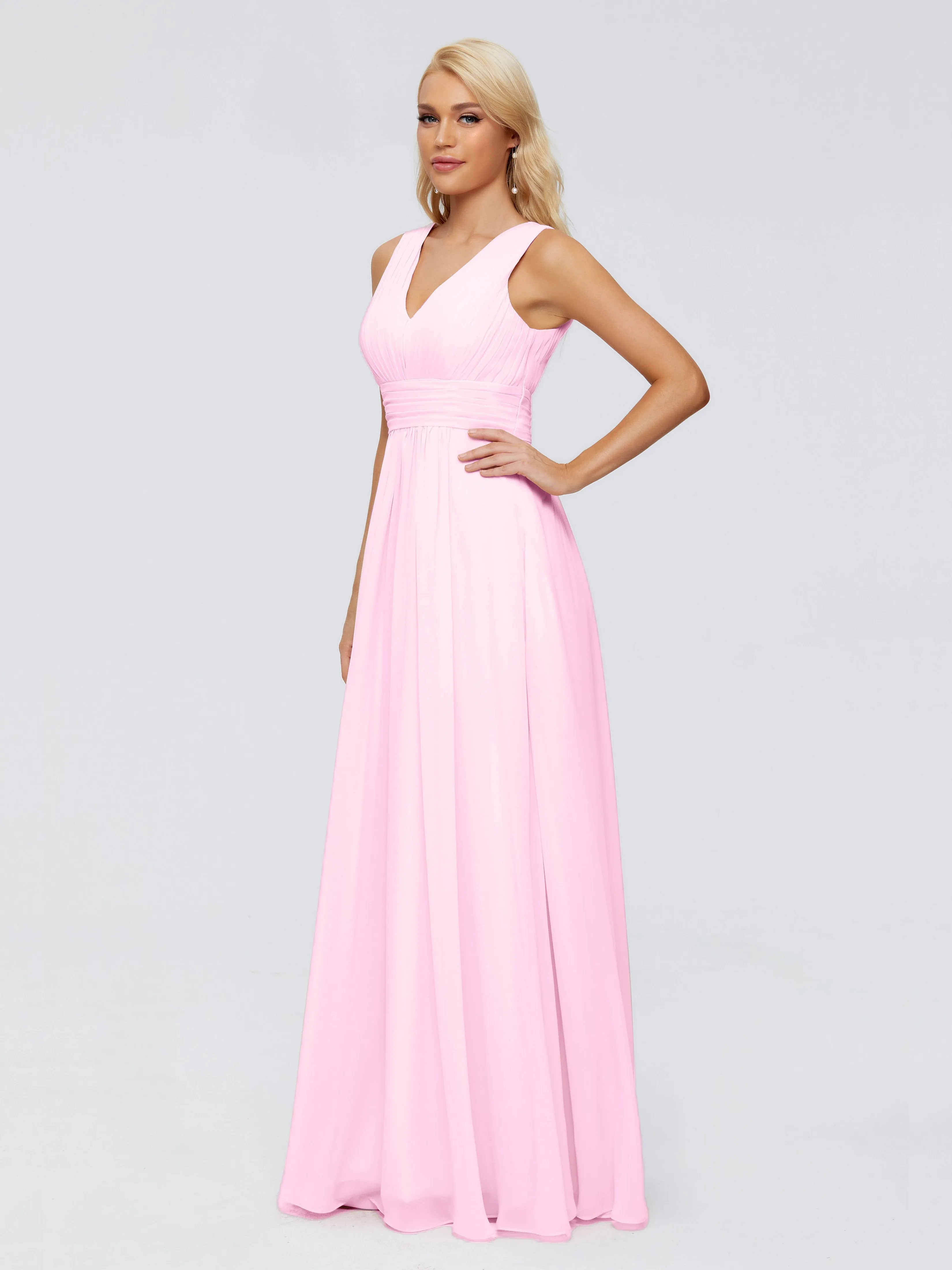 Juliana Modest A-line Chiffon Bridesmaid Dresses