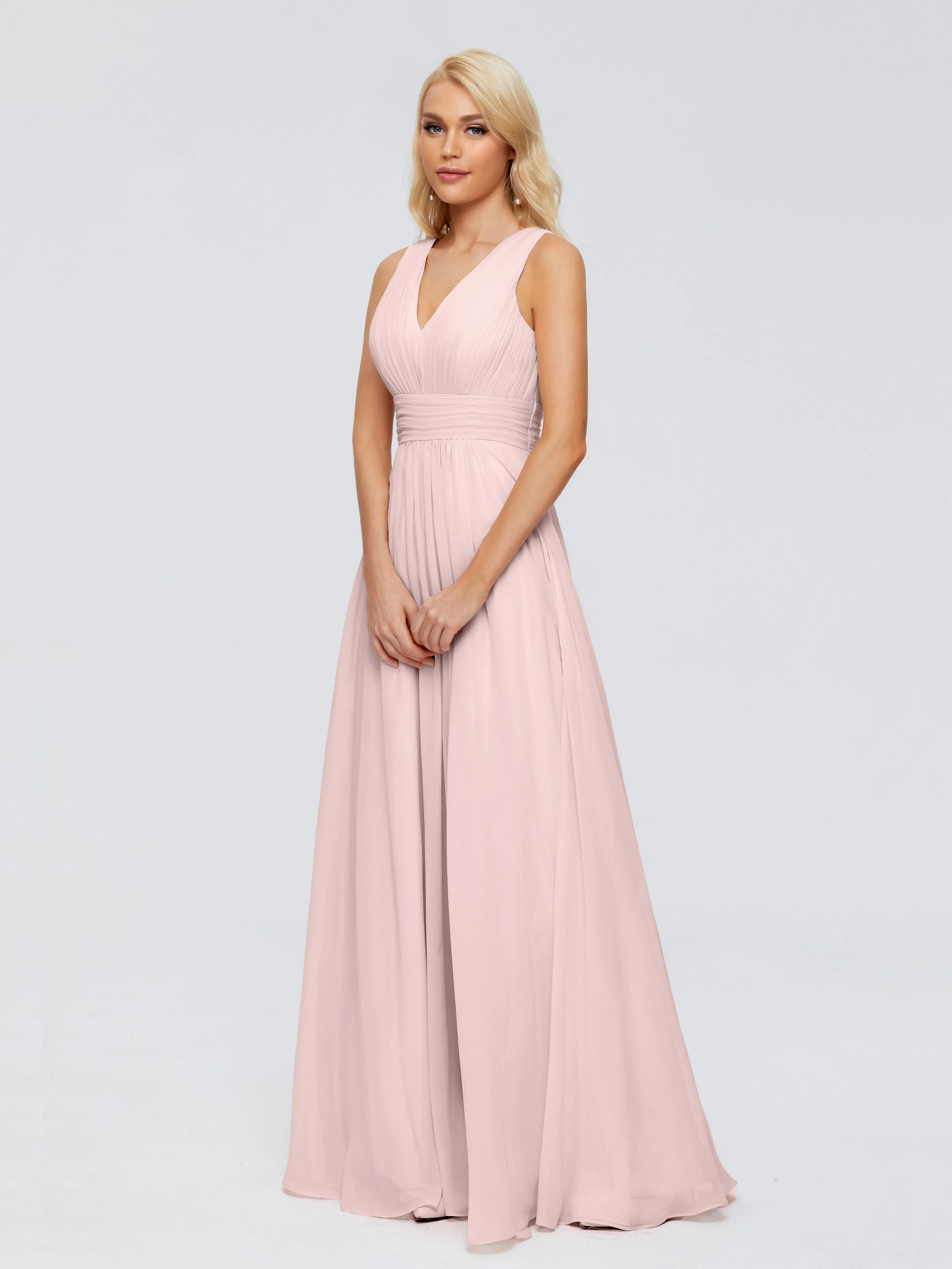 Juliana Modest A-line Chiffon Bridesmaid Dresses