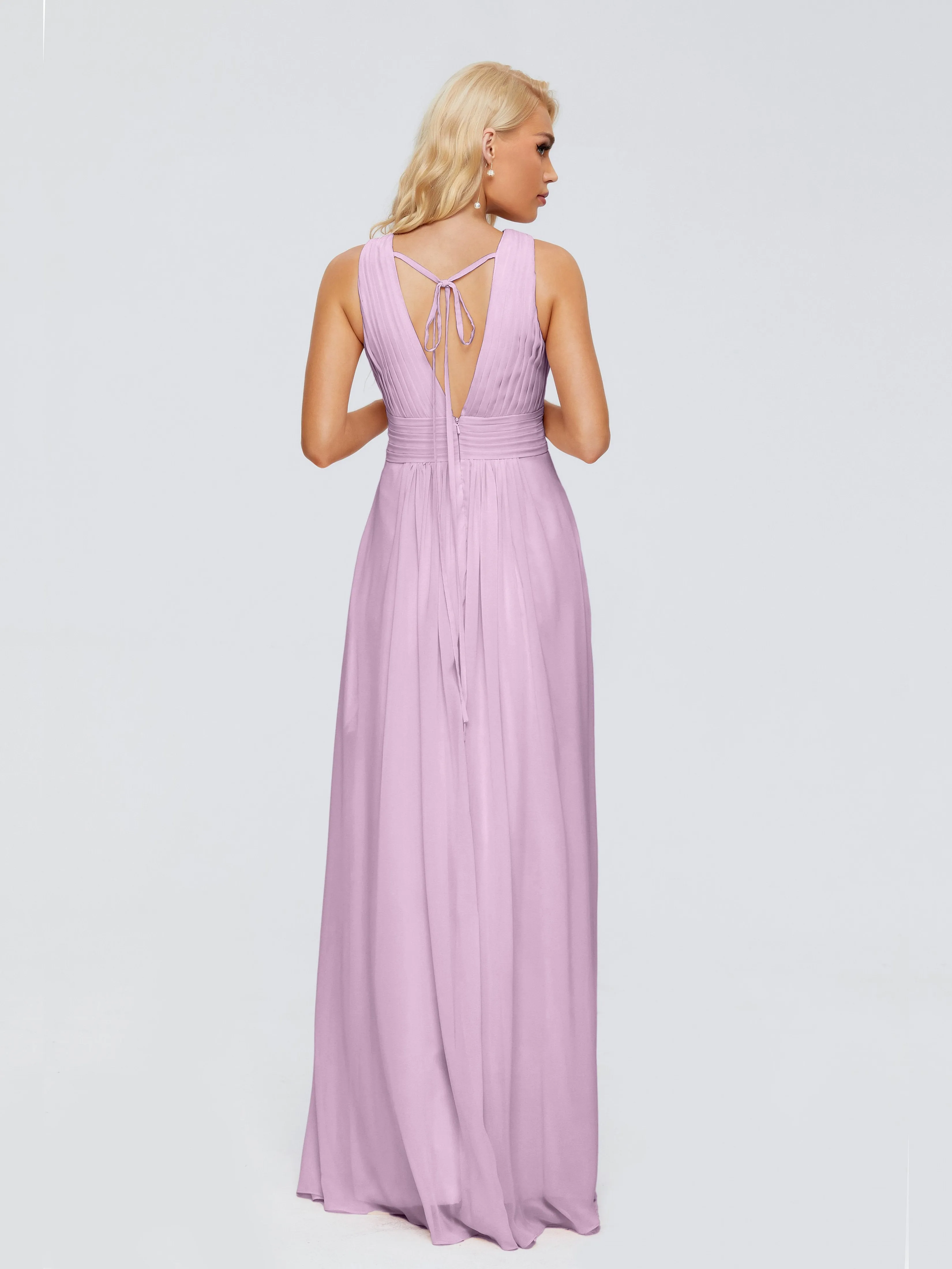 Juliana Modest A-line Chiffon Bridesmaid Dresses