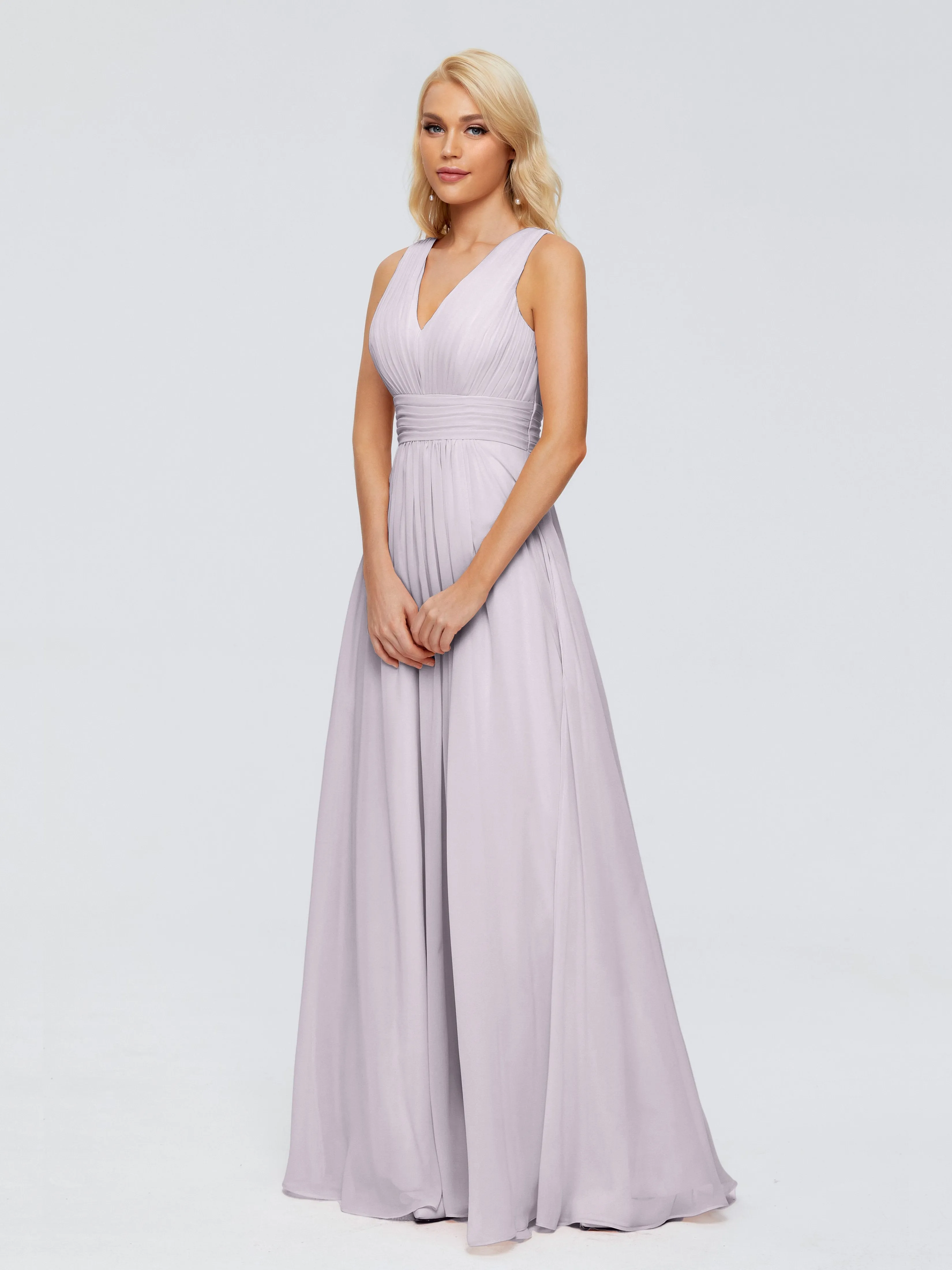 Juliana Modest A-line Chiffon Bridesmaid Dresses