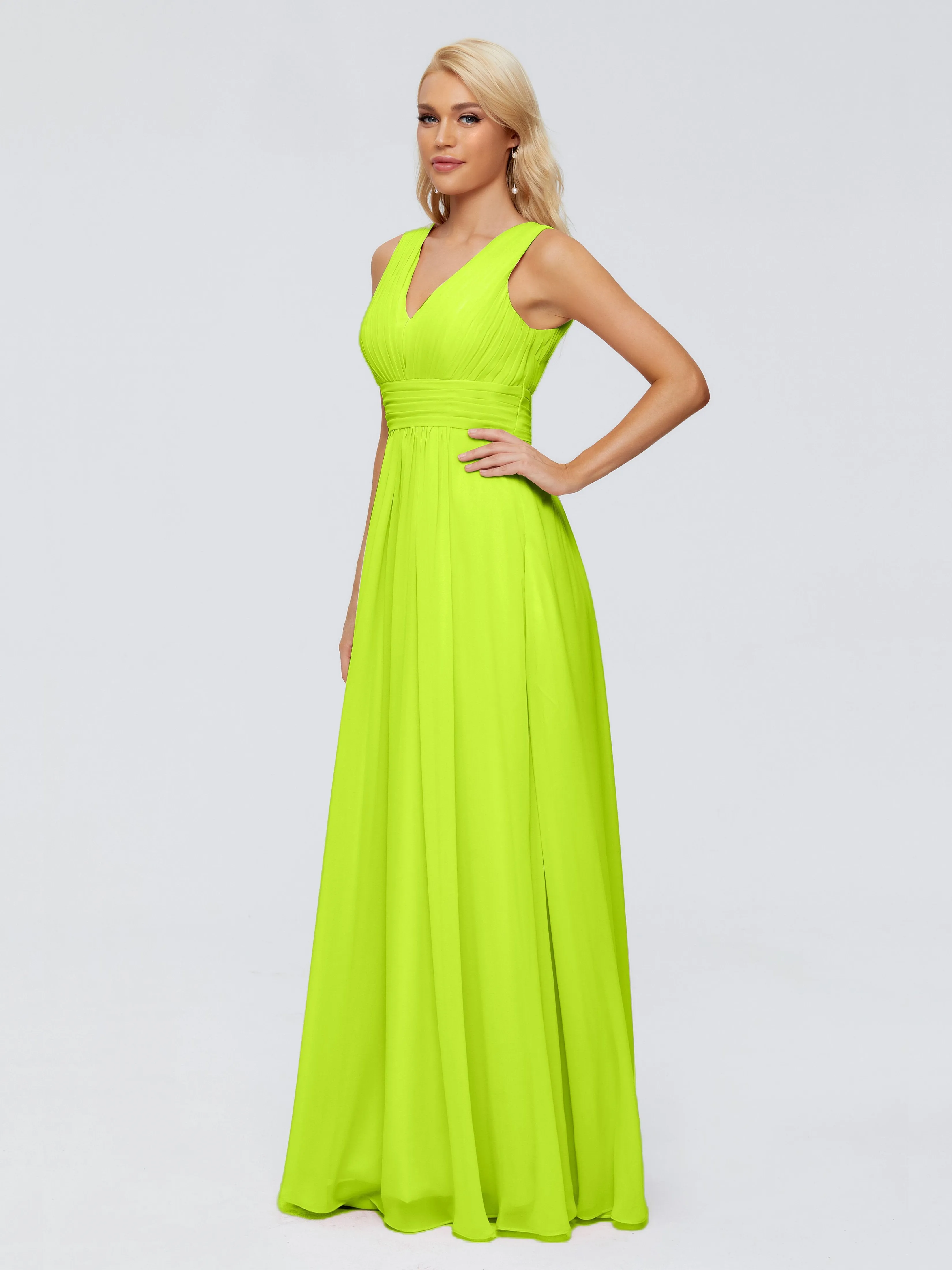 Juliana Modest A-line Chiffon Bridesmaid Dresses