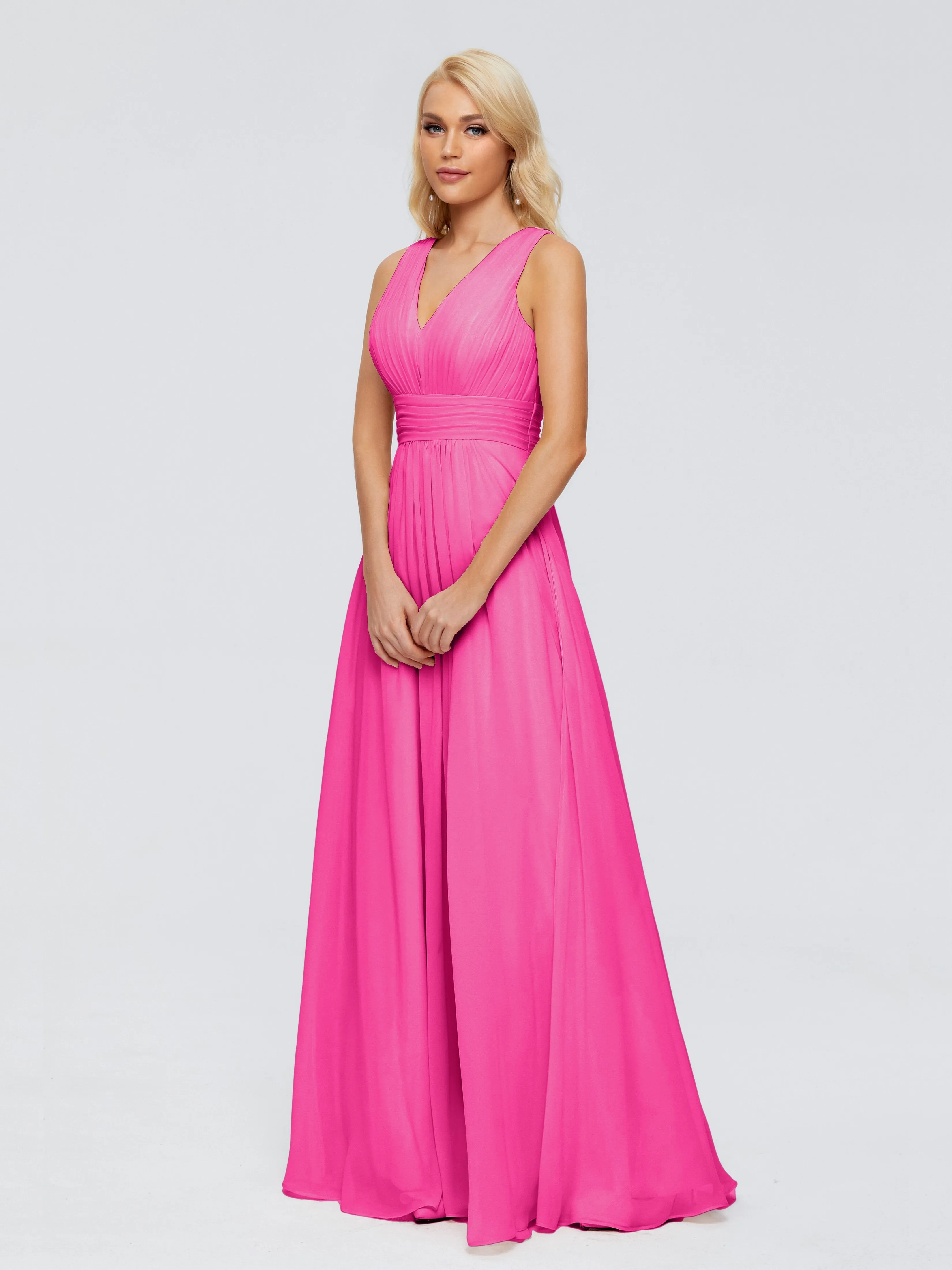 Juliana Modest A-line Chiffon Bridesmaid Dresses