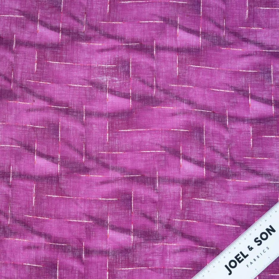 Magenta Printed Lightweight Pure Linen