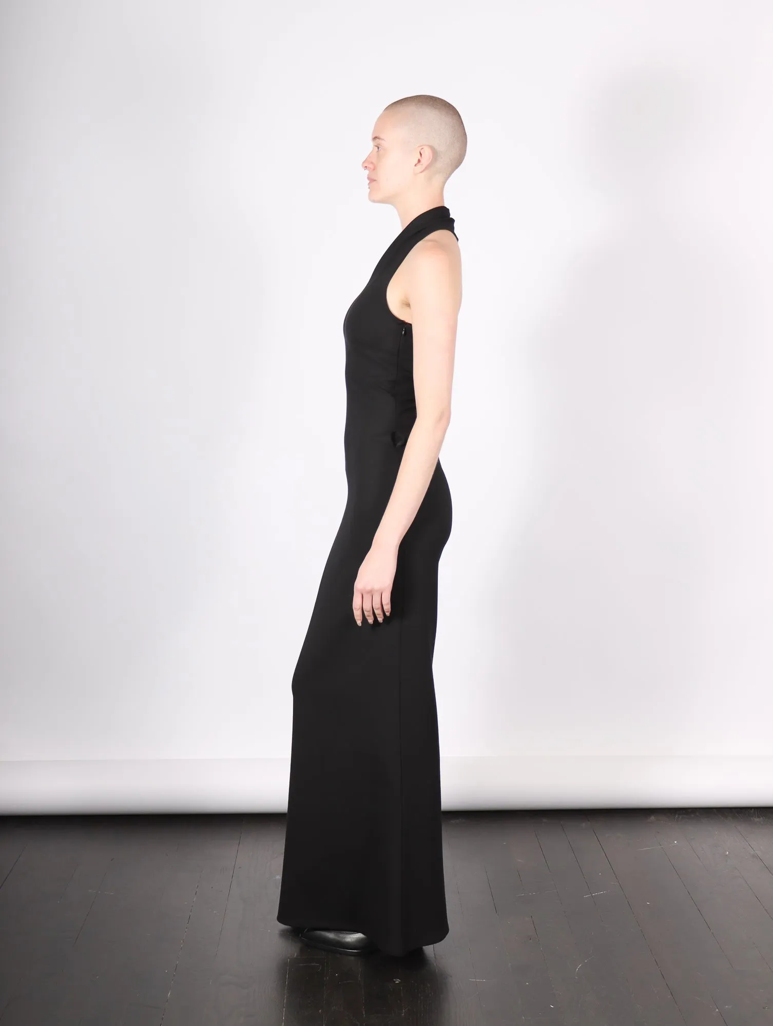 Manhattan One Shoulder Gown in Black by Marcella