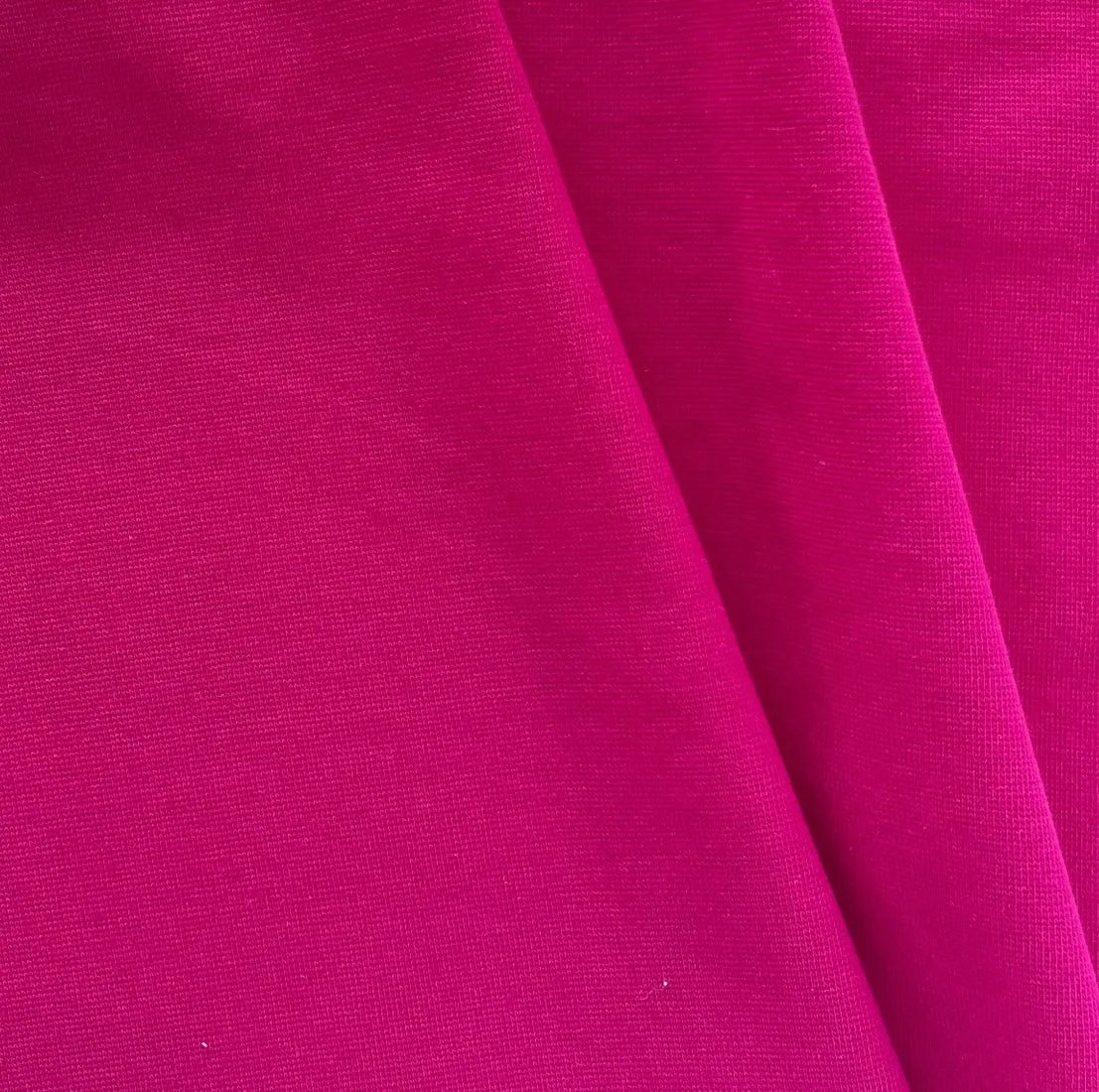 Mid-Weight Shocking Fuchsia Cotton Ponte Double Knit (Made in Italy)