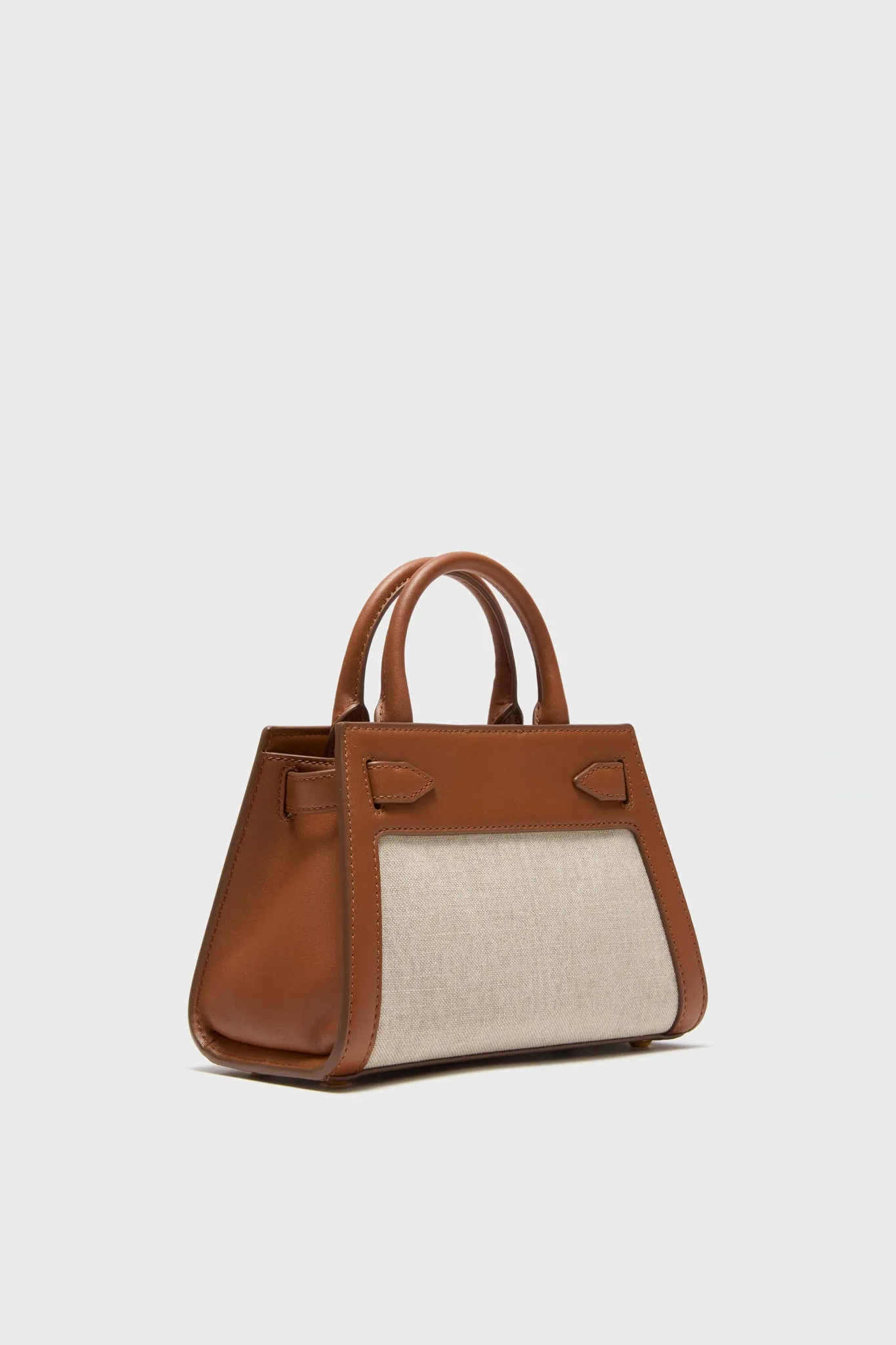 Natural Linen and Hazelwood Mini Veronica Beard Dash Bag