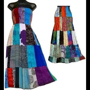 Patchwork Convertible Dress/Skirt