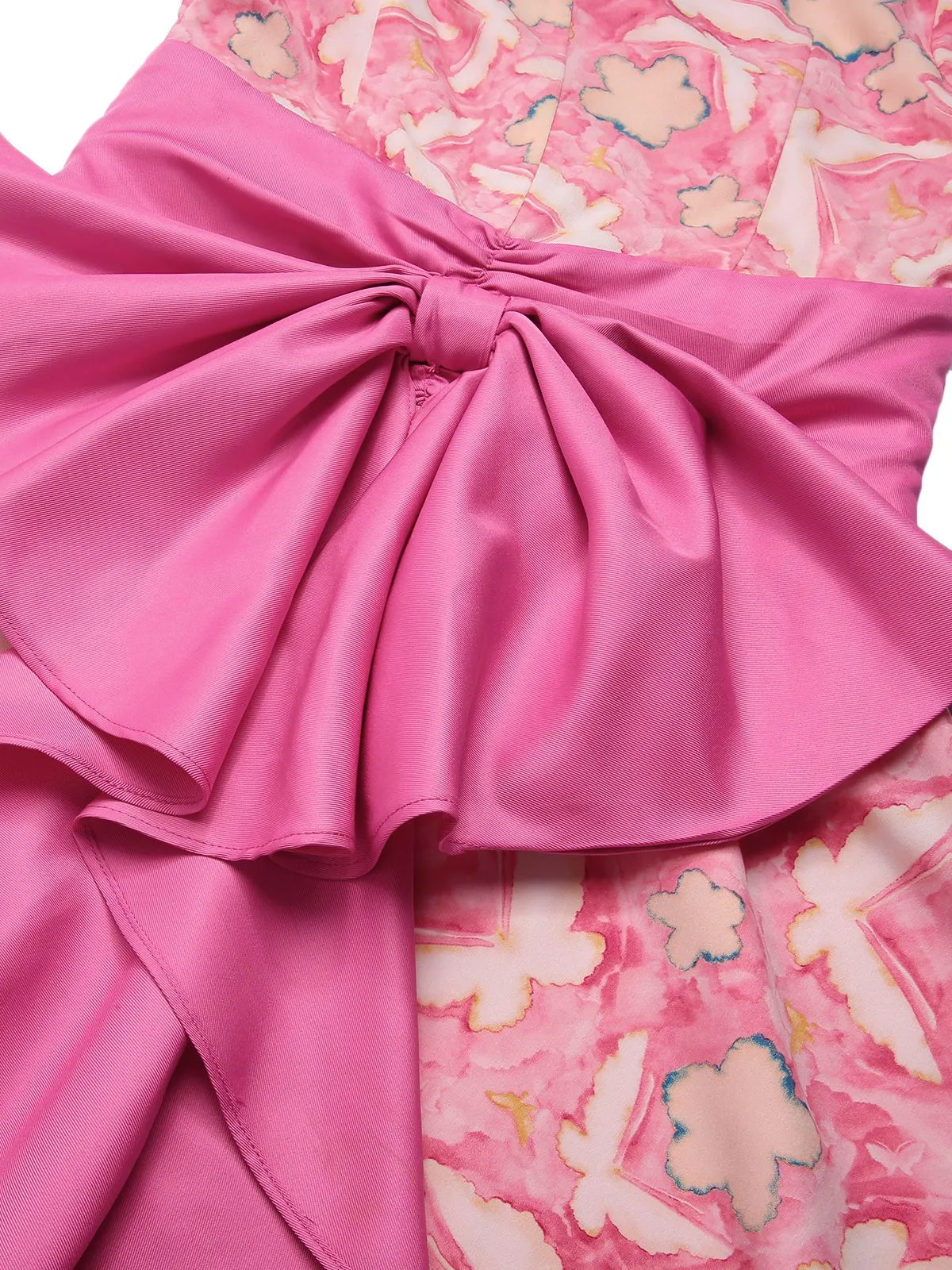 [Pre-Sale] Pink 1950s Butterfly Silhouette Bow Dress