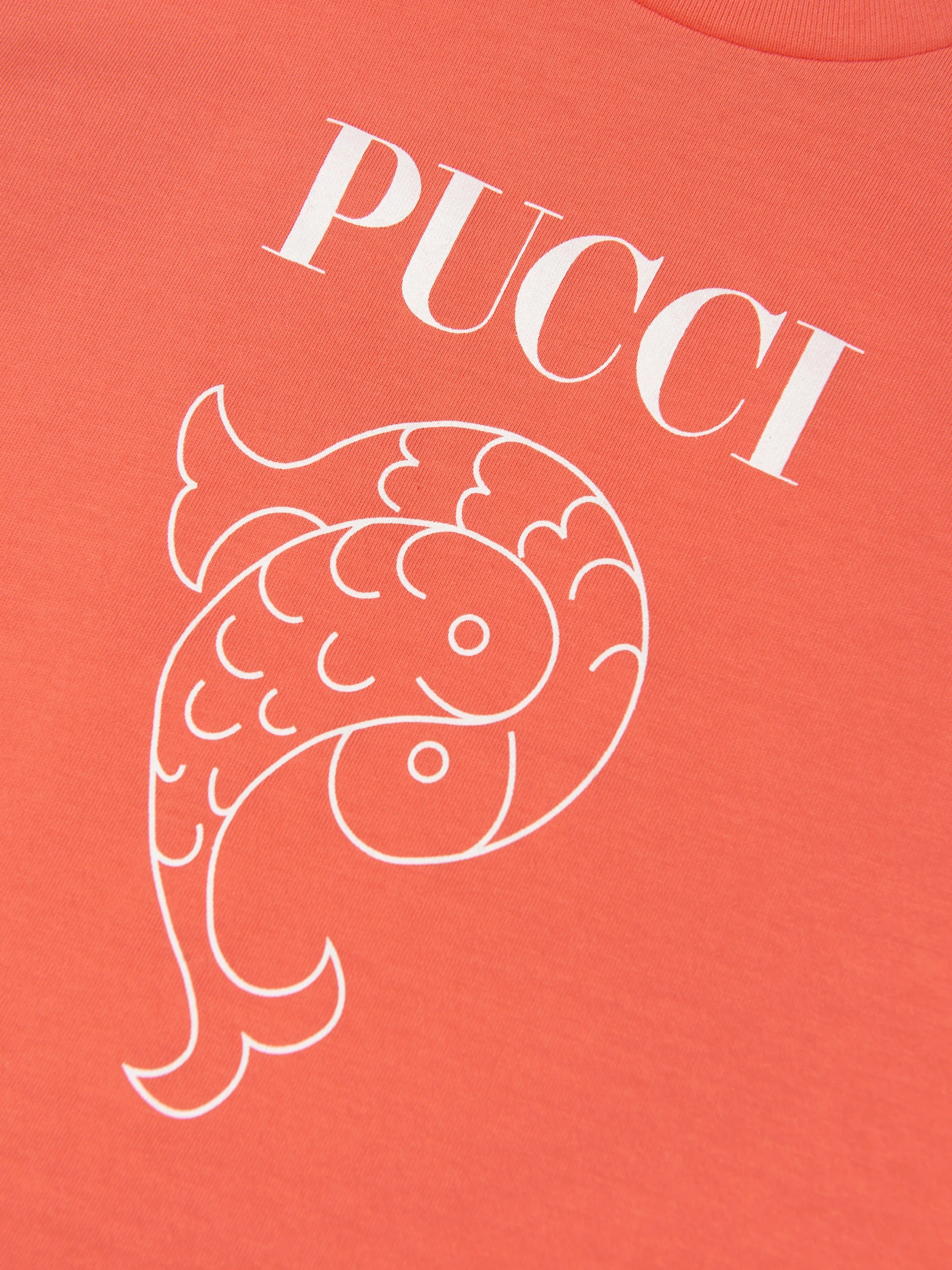 Pucci Baby Girls Logo Jersey Dress in Orange