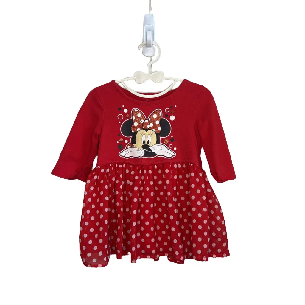 Qrt Sleeve Dress w Tulle Skirt / Minnie