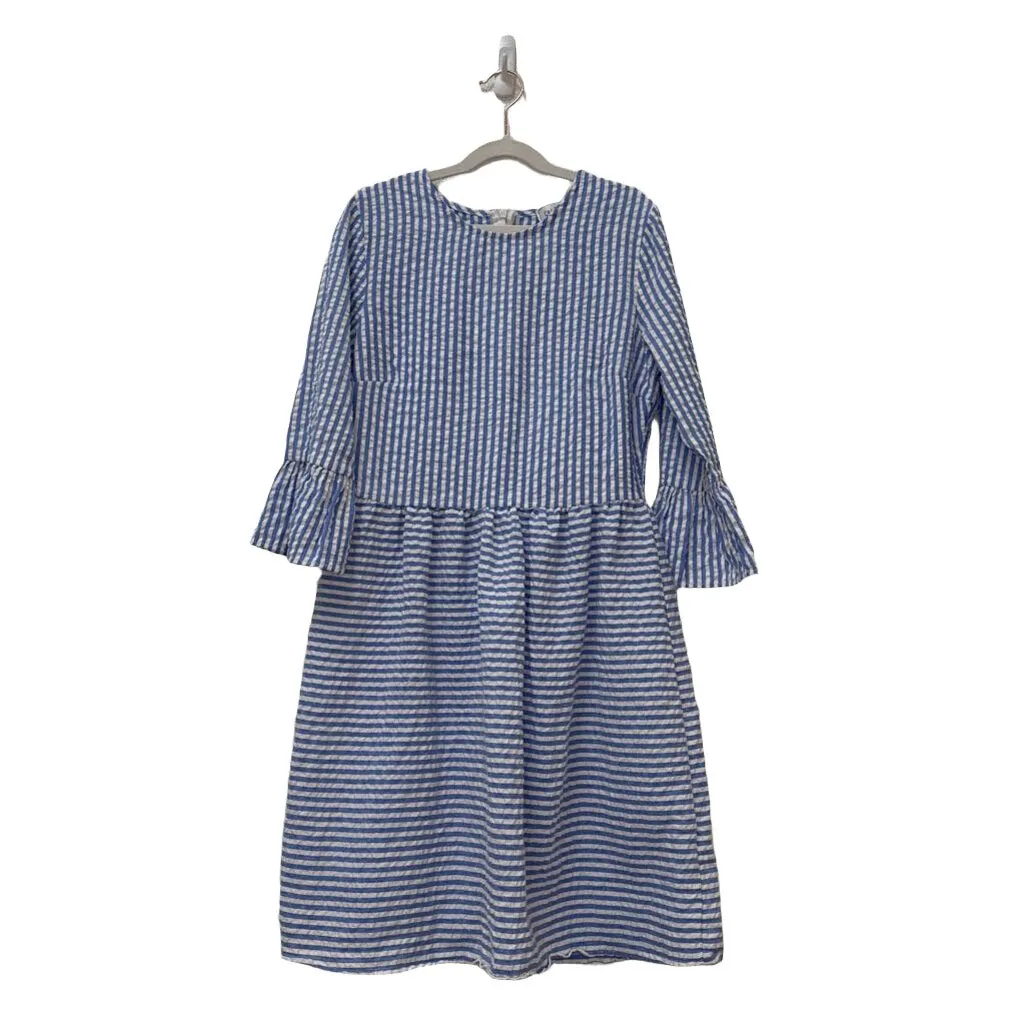 Qtr Sleeve Seersucker Dress