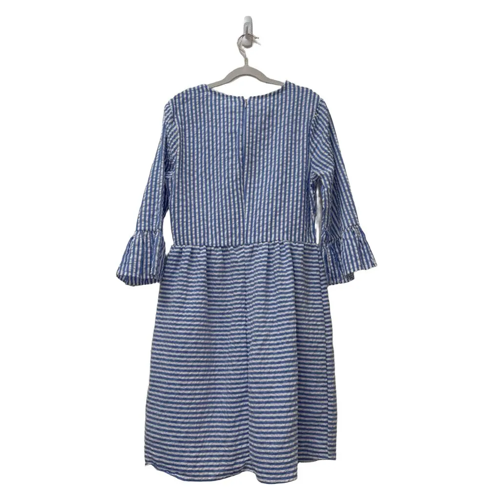 Qtr Sleeve Seersucker Dress