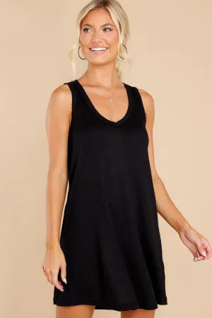 Rib Hacci Black Vagabond Tank Mini Dress