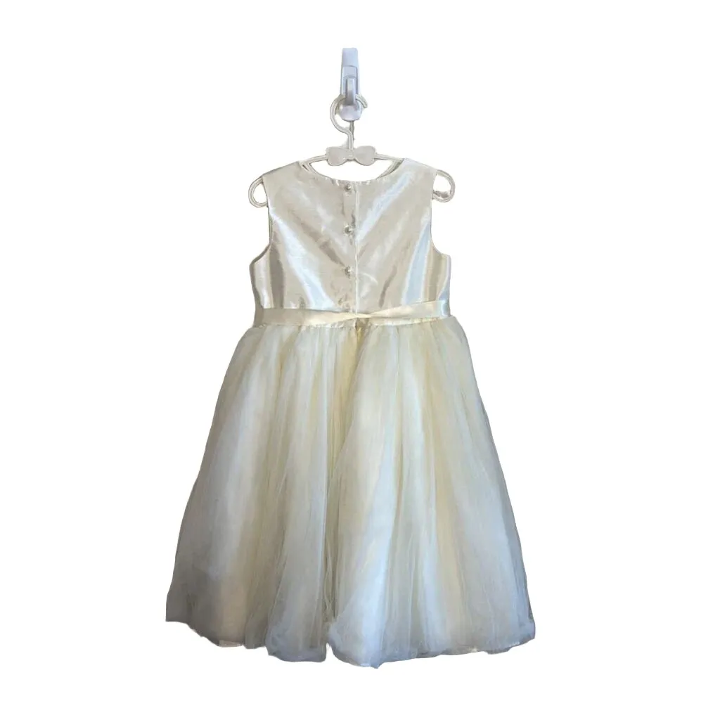 Sleeveless Satin   Tulle Skirt Dress